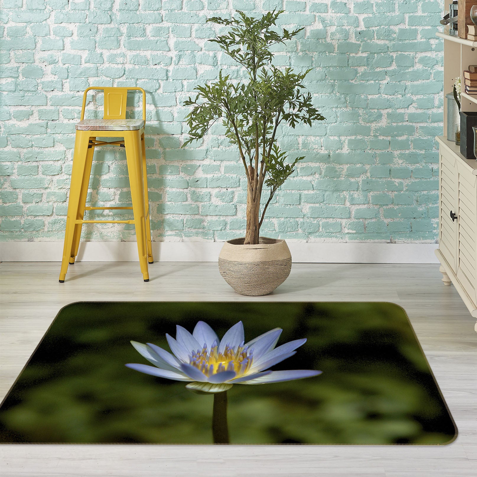 3D Floret 1114 Kathy Barefield Rug Non Slip Rug Mat