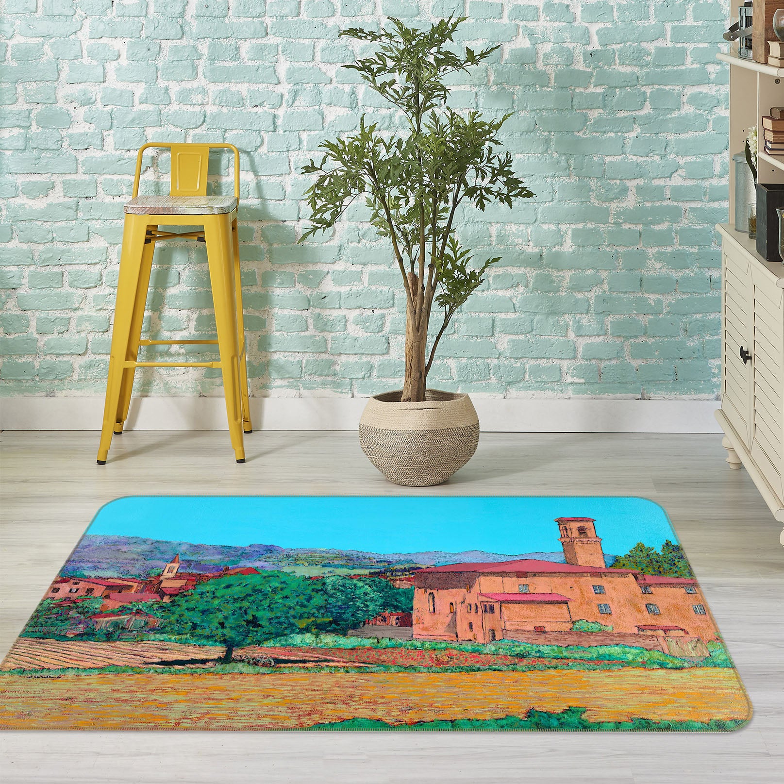 3D Country Estate 1126 Allan P. Friedlander Rug Non Slip Rug Mat