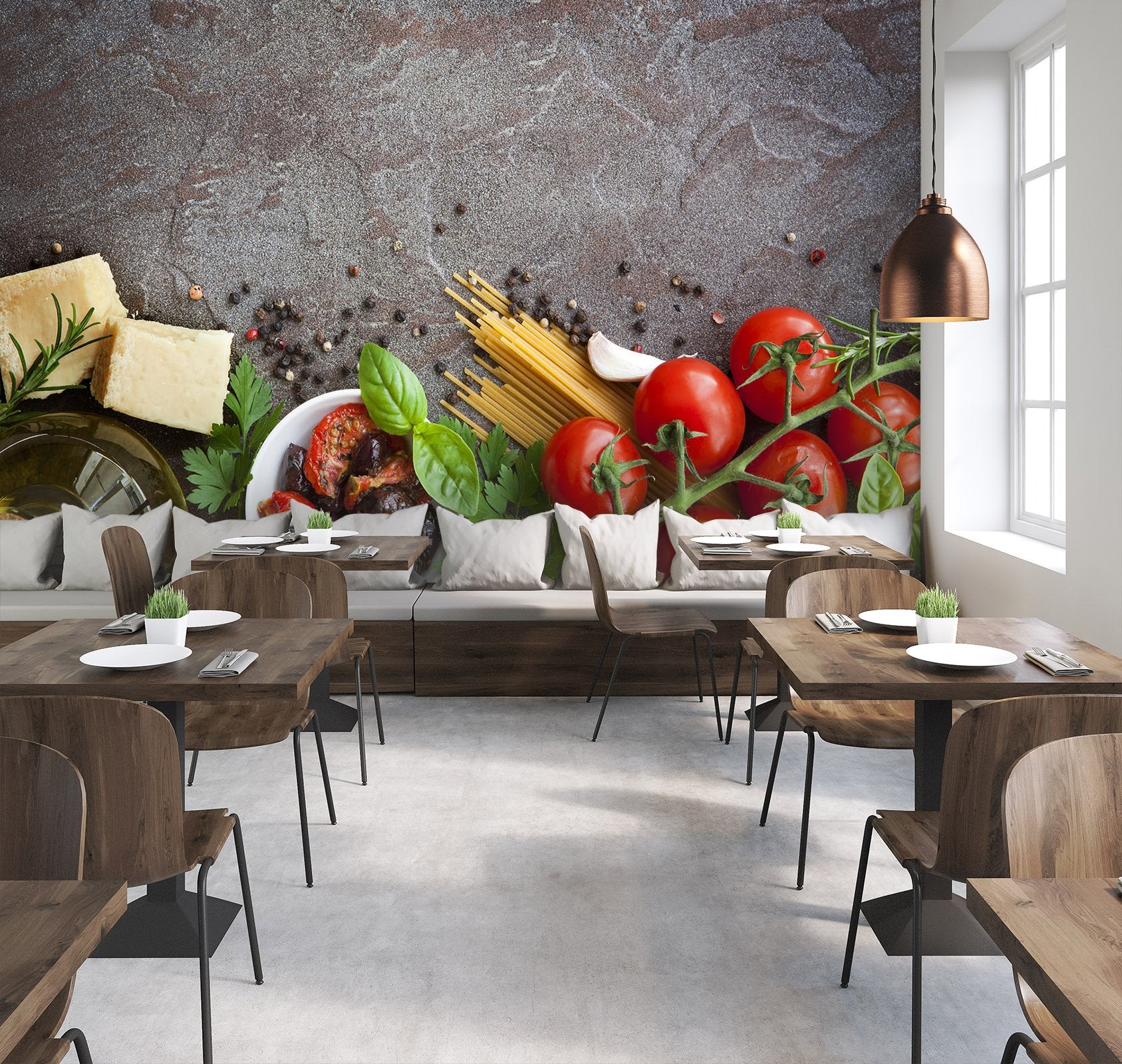 3D Kitchen Dishes Vegetables 07 Wall Murals Wallpaper AJ Wallpaper 2