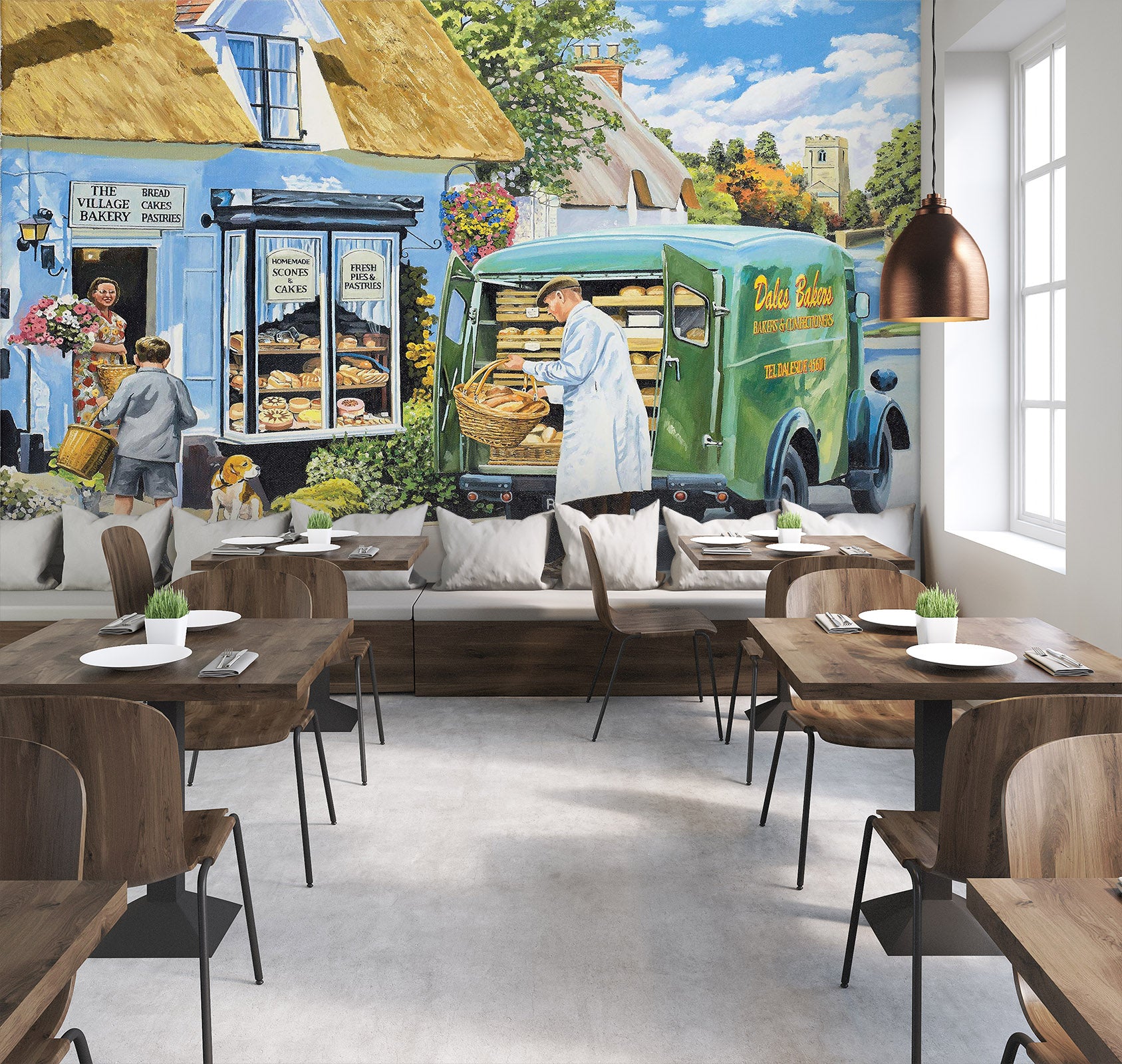 3D The Village Bakery 1070 Trevor Mitchell Wall Mural Wall Murals