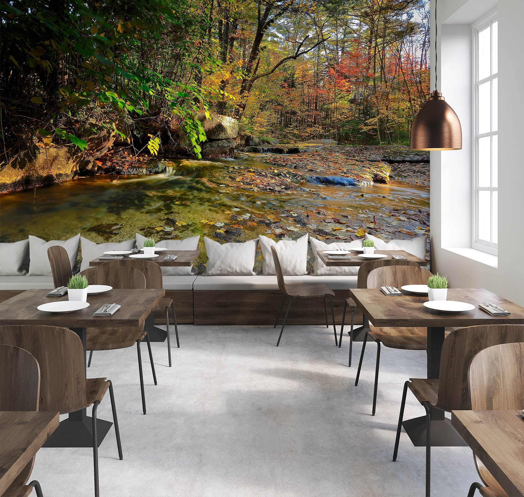 3D Woods Creek 62095 Kathy Barefield Wall Mural Wall Murals