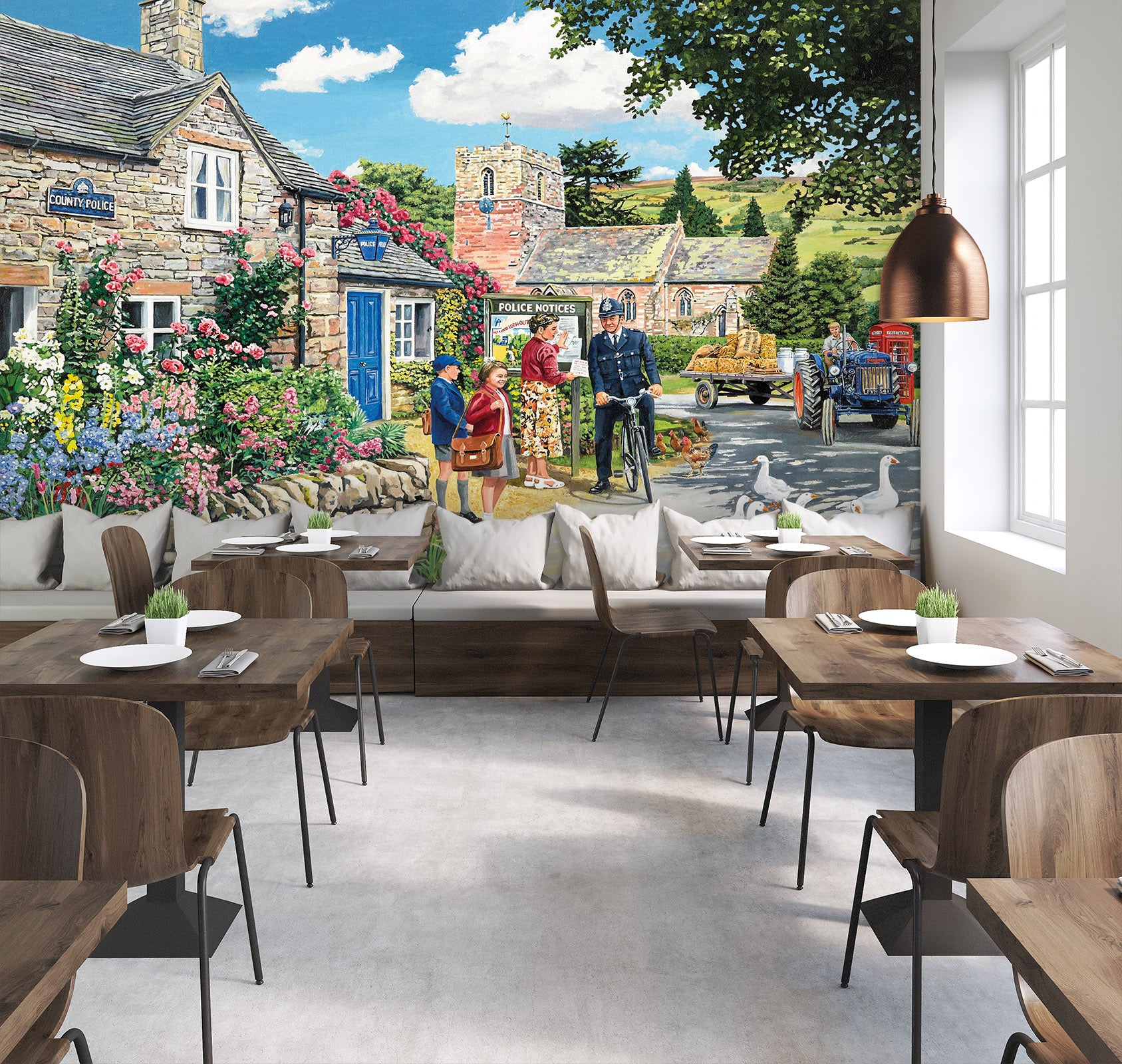 3D The Police House 1063 Trevor Mitchell Wall Mural Wall Murals