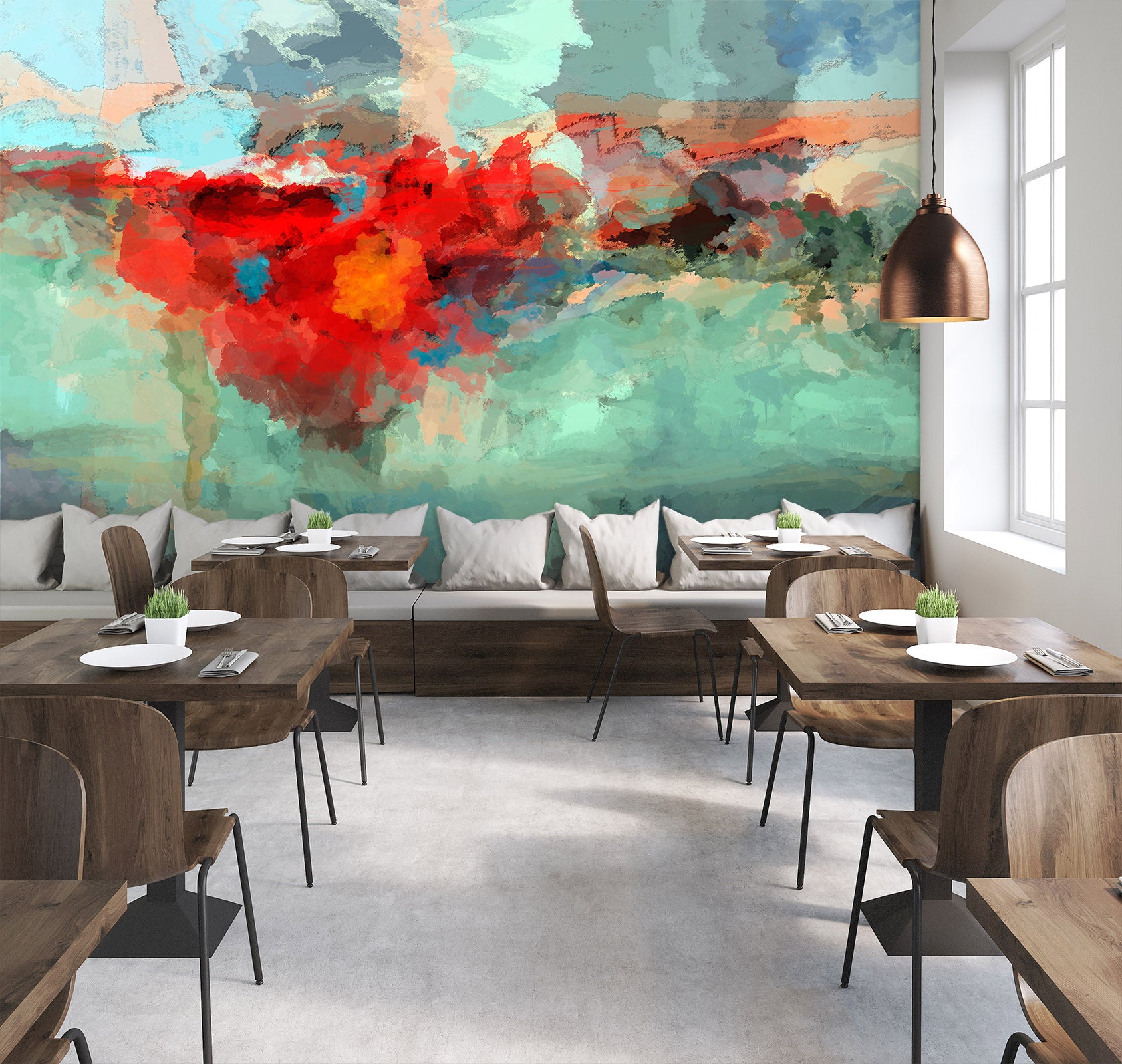 3D Red Graffiti 1543 Michael Tienhaara Wall Mural Wall Murals