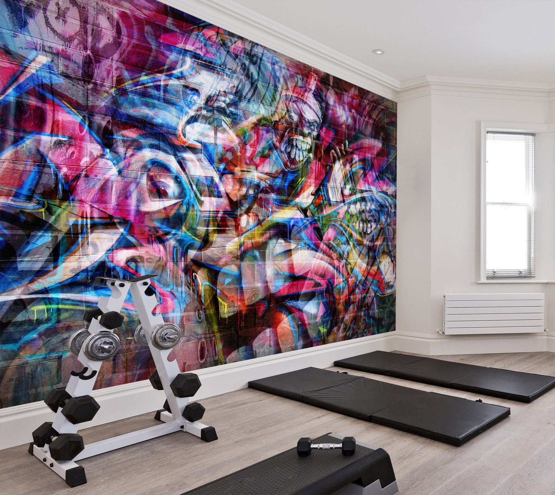 3D Color Graffiti 124 Wall Murals Wallpaper AJ Wallpaper 2