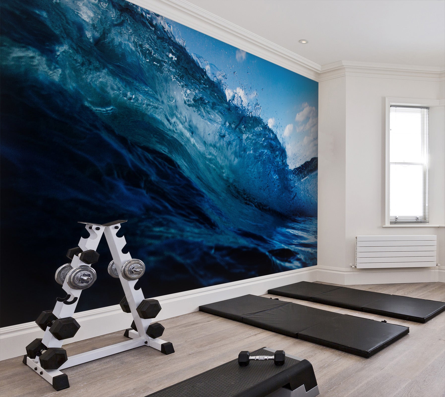 3D Blue Ocean Waves 203 Wall Murals