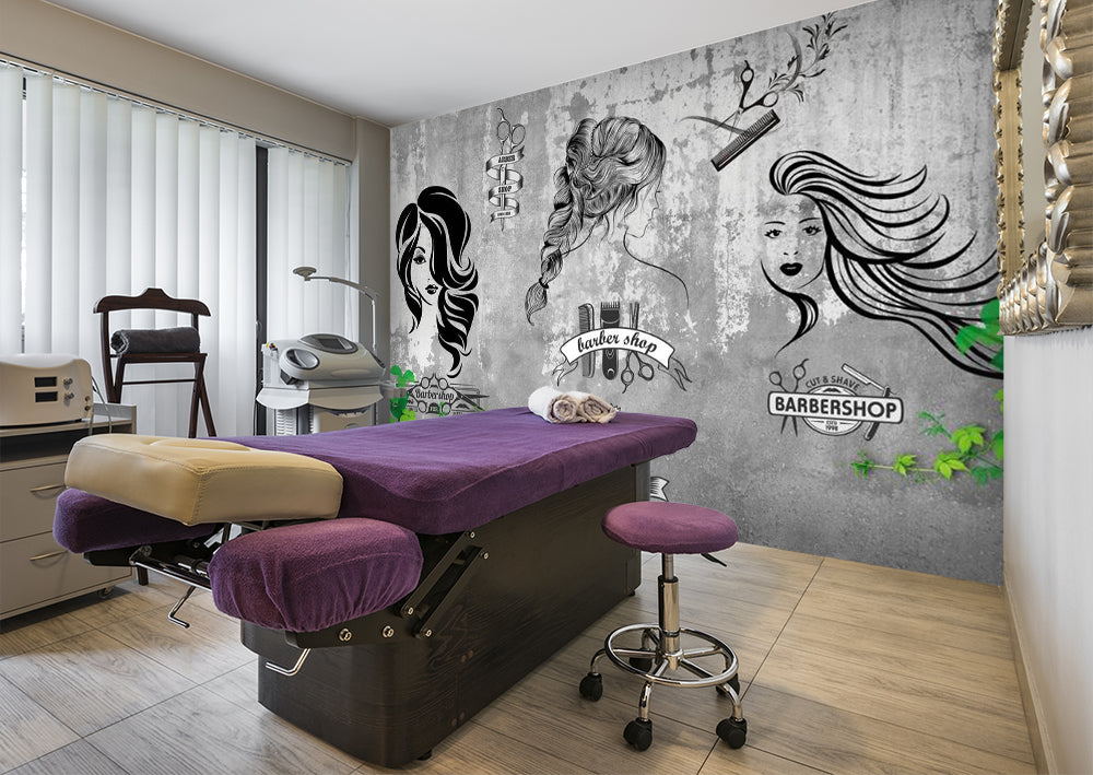 3D Long Hair Styling 1566 Wall Murals