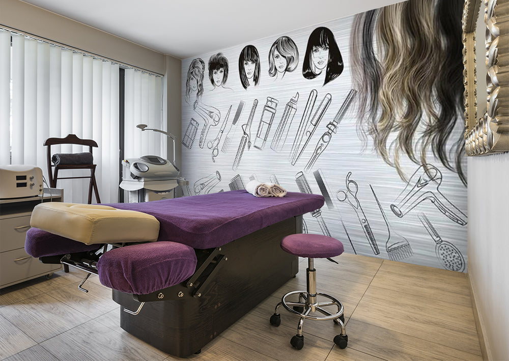 3D Short Hair Style 1580 Wall Murals