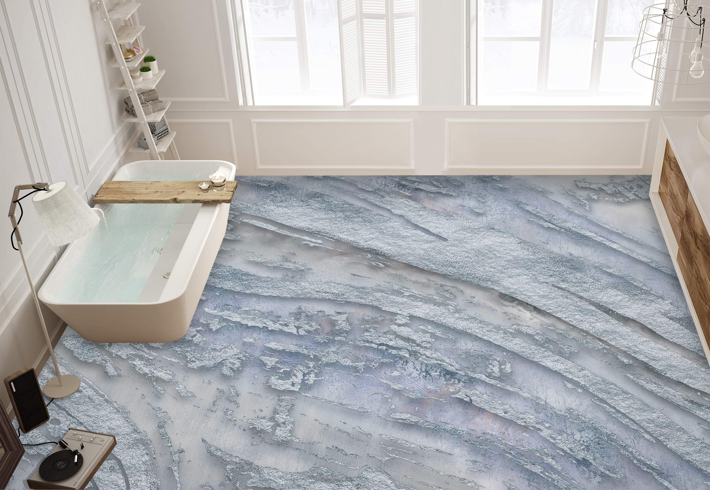 3D Grey Pattern 102129 Andrea Haase Floor Mural Wallpaper Murals Self-Adhesive Removable Print Epoxy