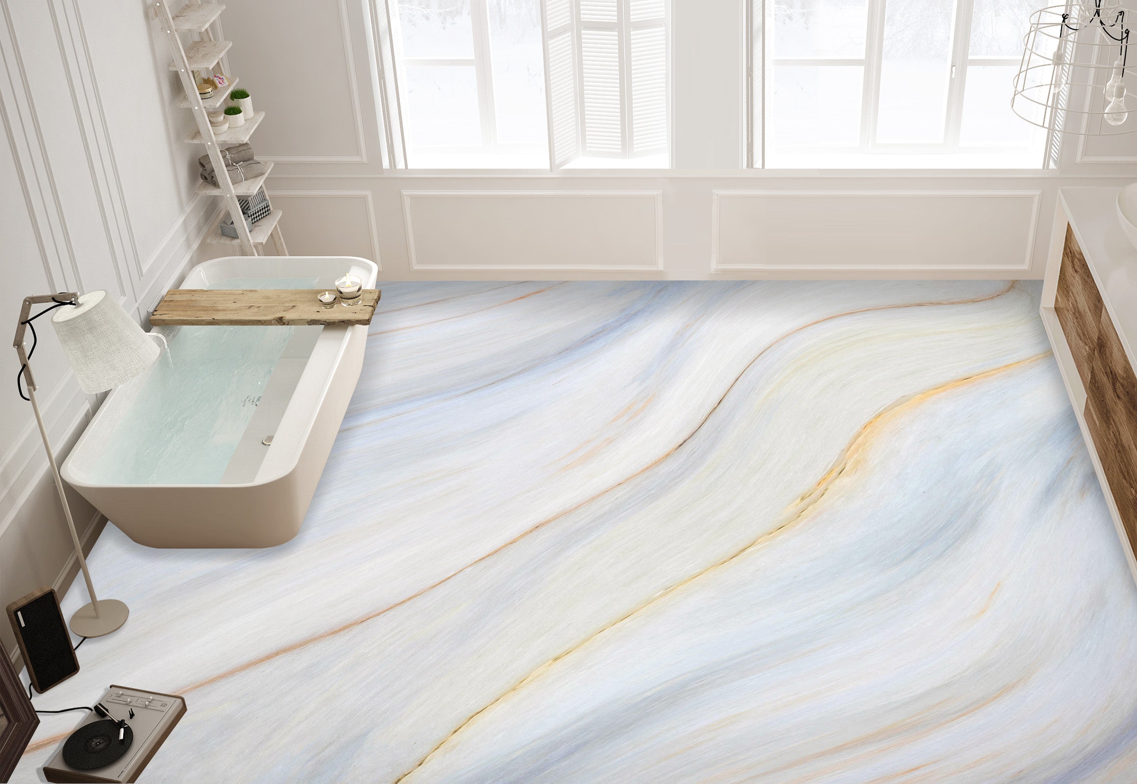 3D Gentle Elegance 577 Floor Mural Wallpaper Murals Rug & Mat Print Epoxy waterproof bath floor