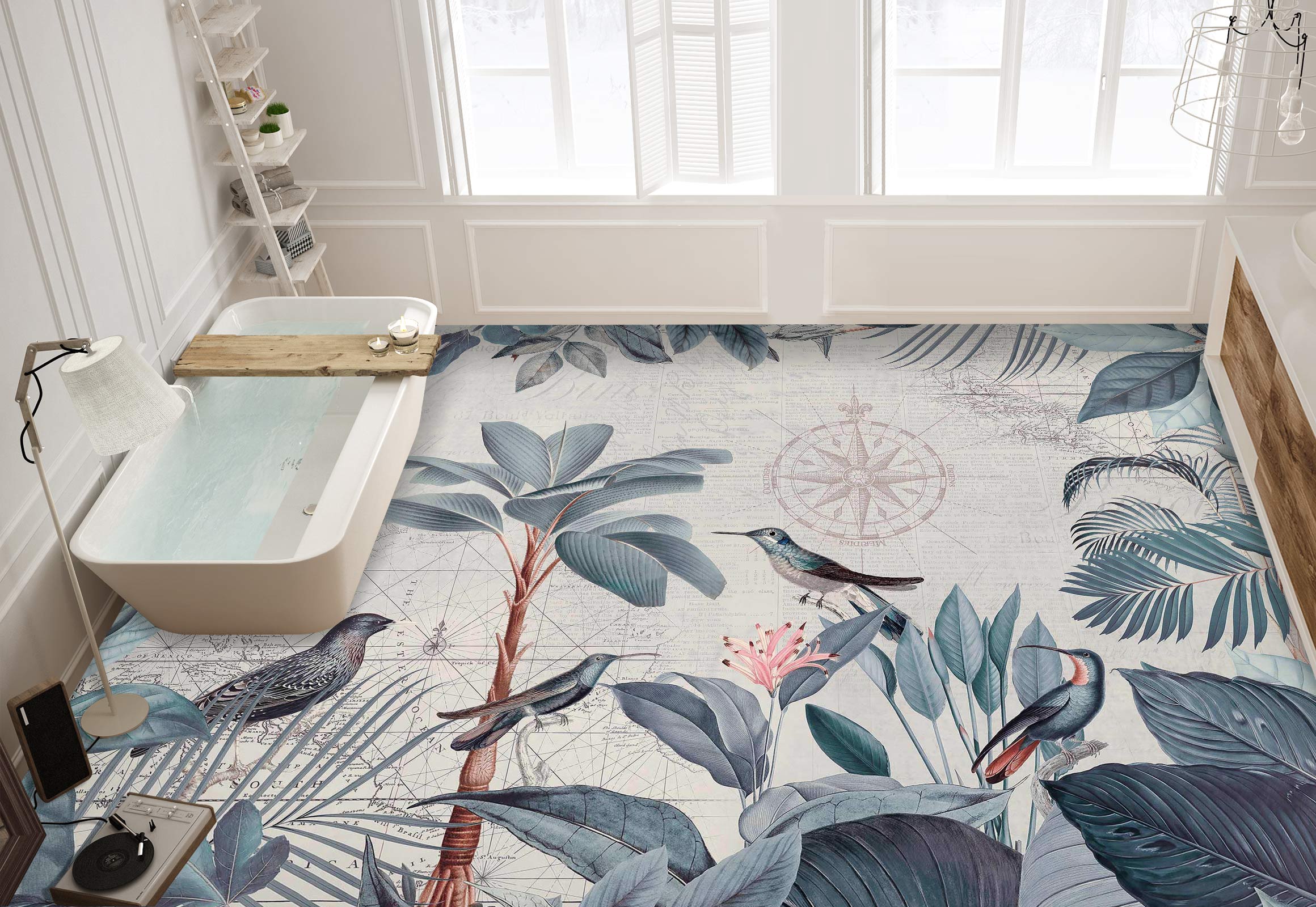 3D Bird Grove 10048 Andrea Haase Floor Mural Wallpaper Murals Self-Adhesive Removable Print Epoxy