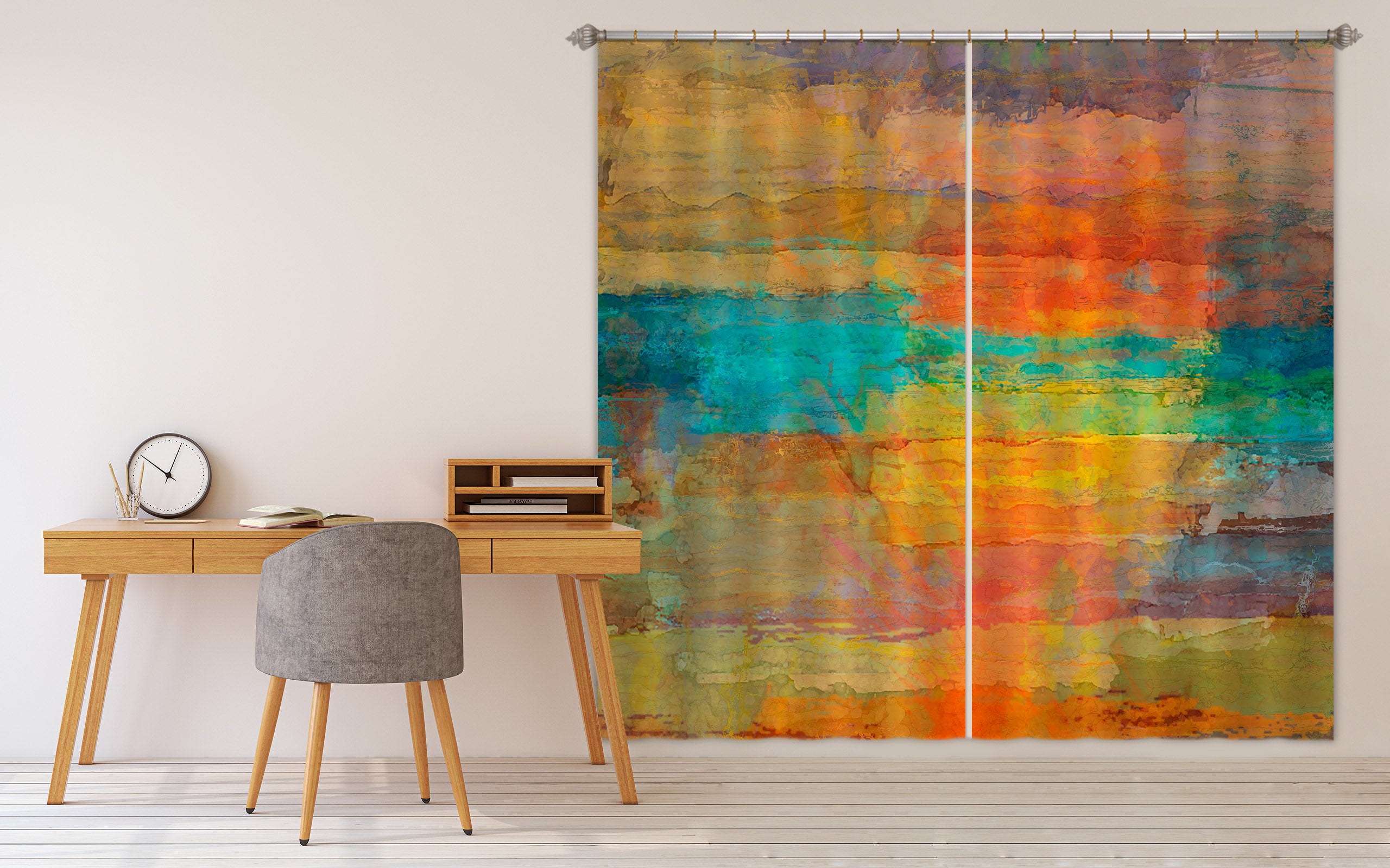 3D Sunset Sea 227 Michael Tienhaara Curtain Curtains Drapes