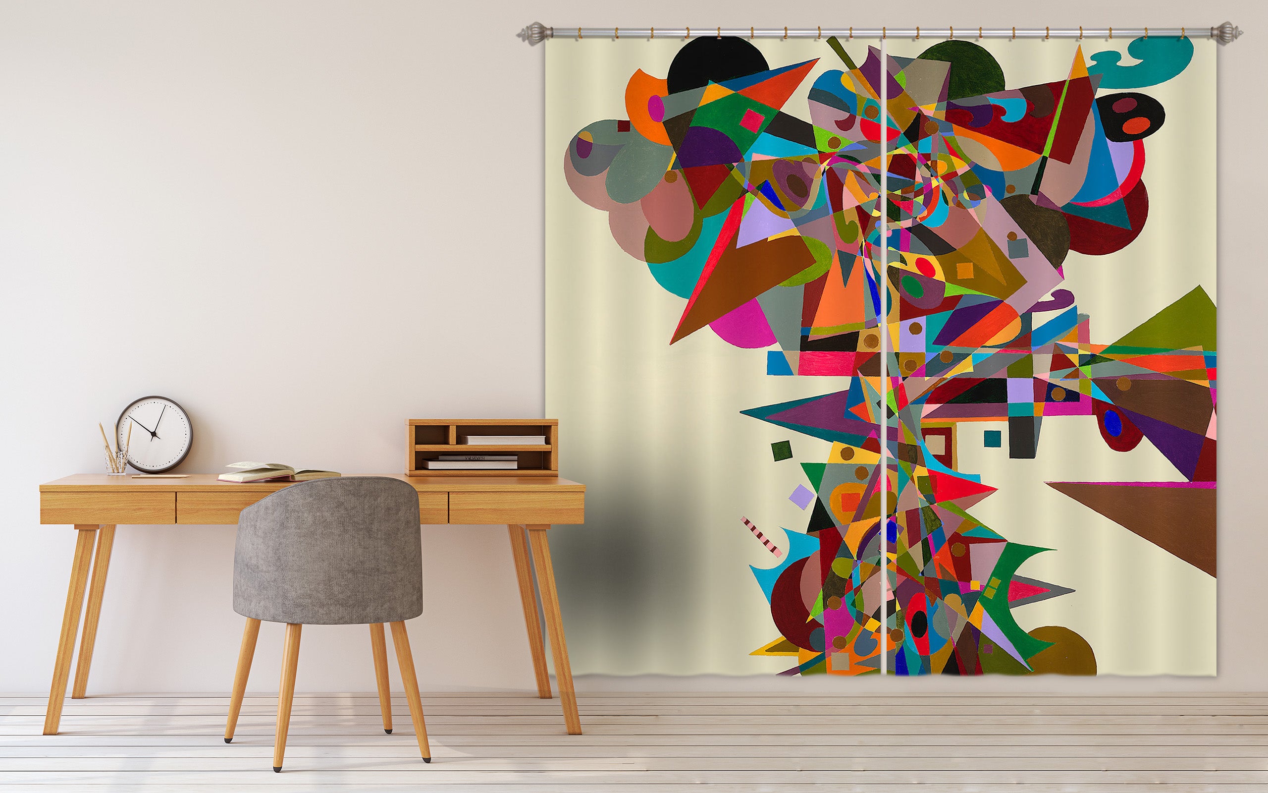 3D Color Origami 108 Allan P. Friedlander Curtain Curtains Drapes