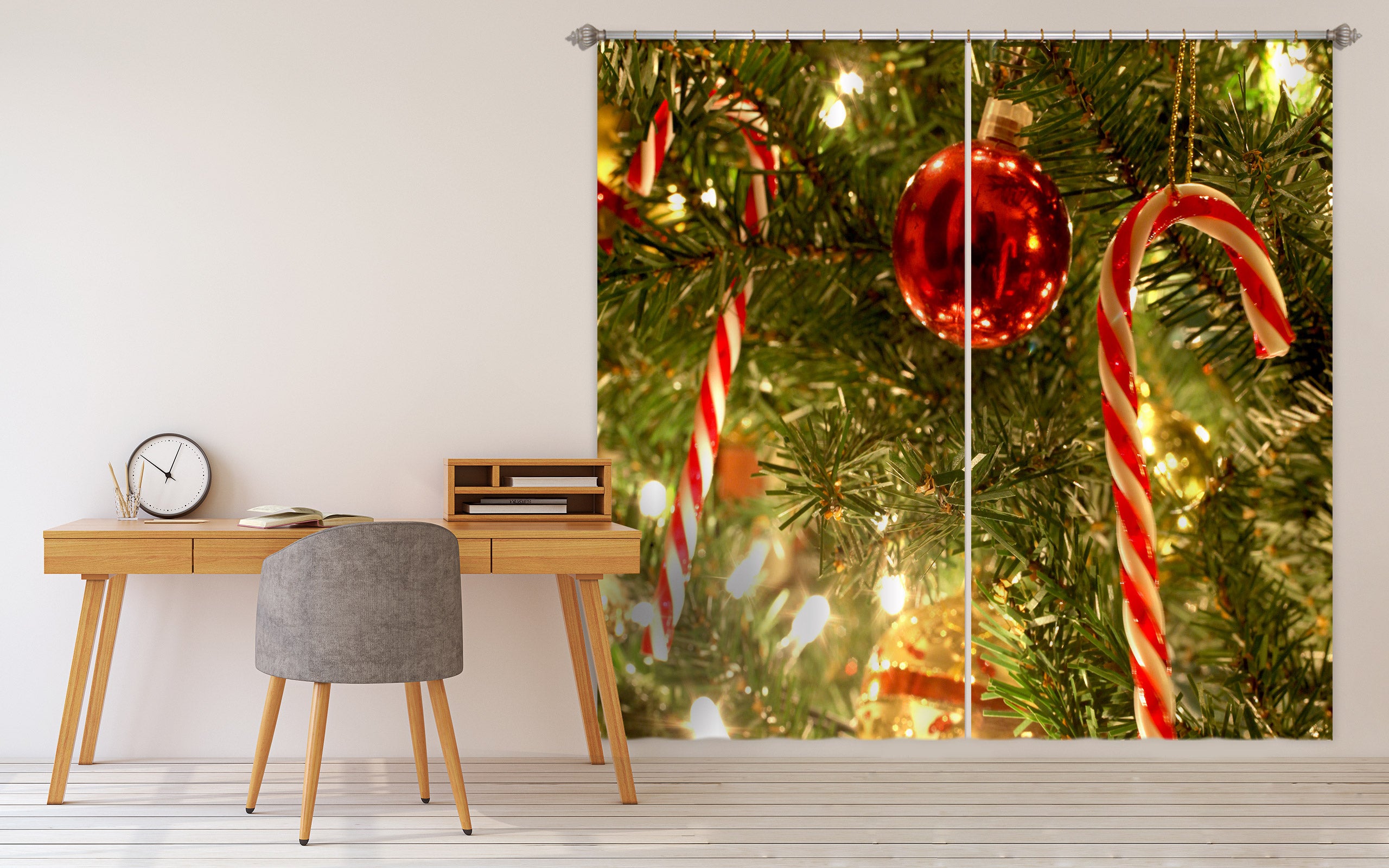 3D Candy Cane Pendant 53117 Christmas Curtains Drapes Xmas