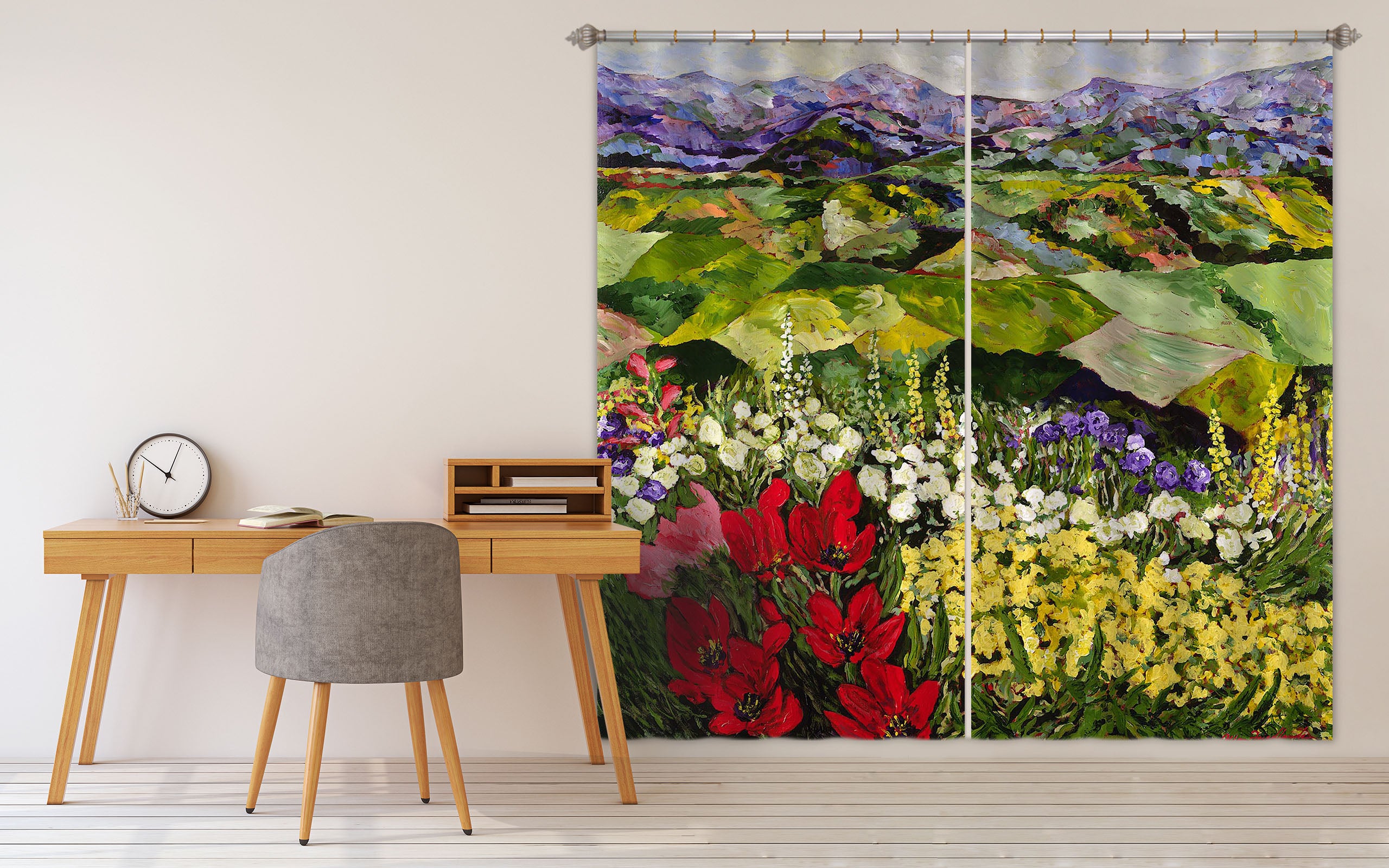 3D High Mountain 140 Allan P. Friedlander Curtain Curtains Drapes