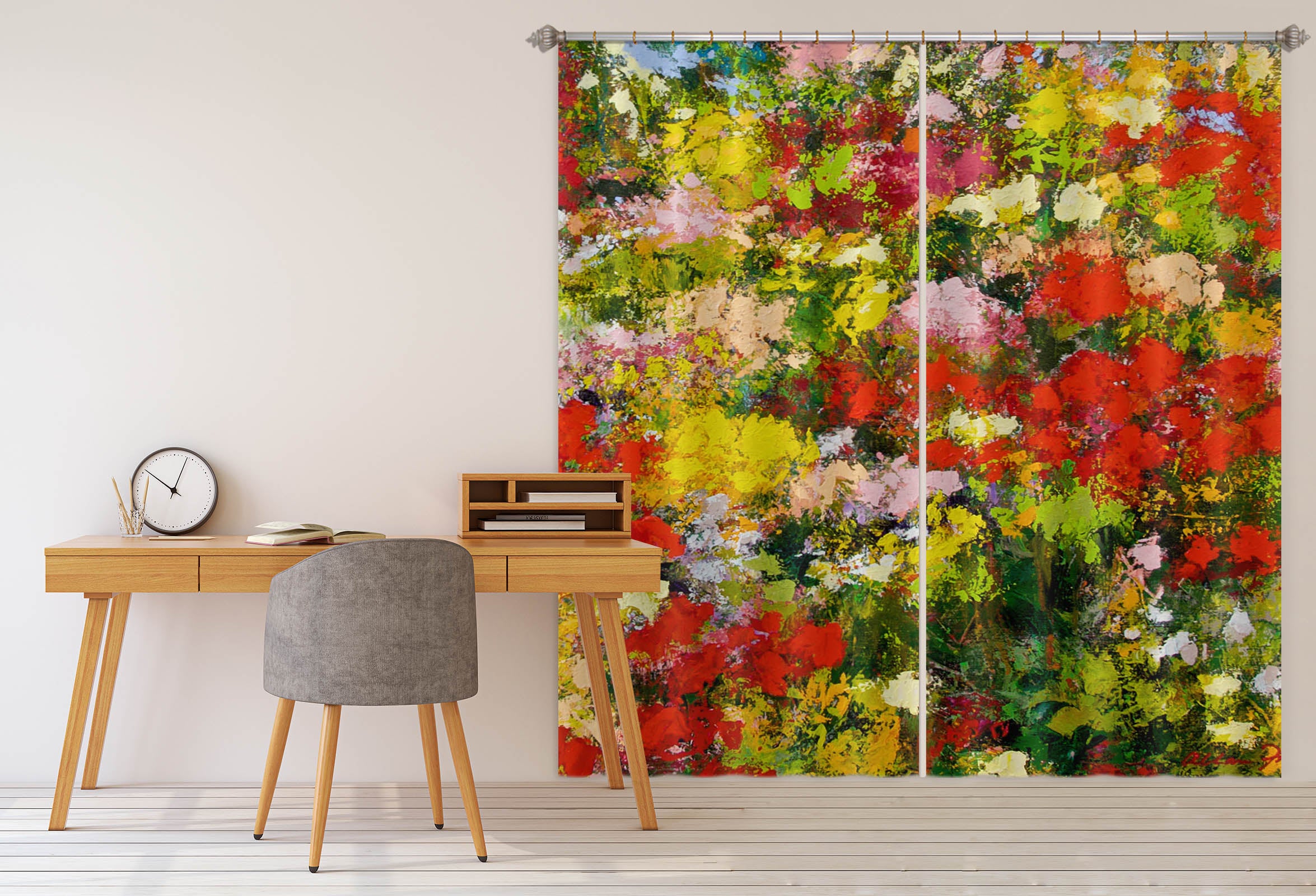 3D Summer Garden 102 Allan P. Friedlander Curtain Curtains Drapes