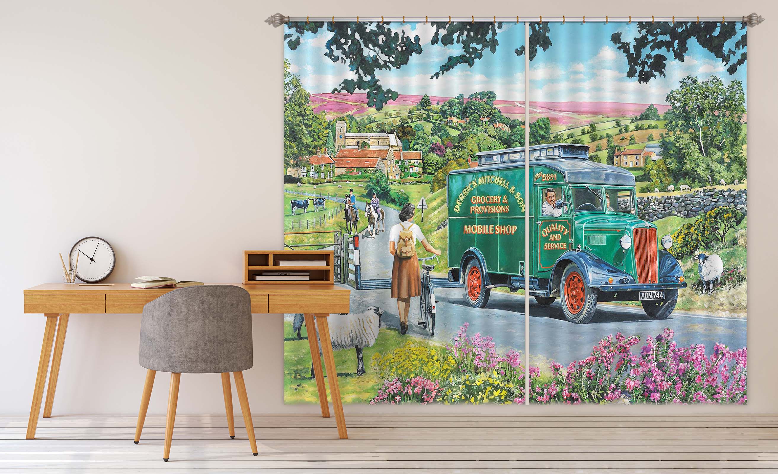 3D Over Hill And Dale 083 Trevor Mitchell Curtain Curtains Drapes