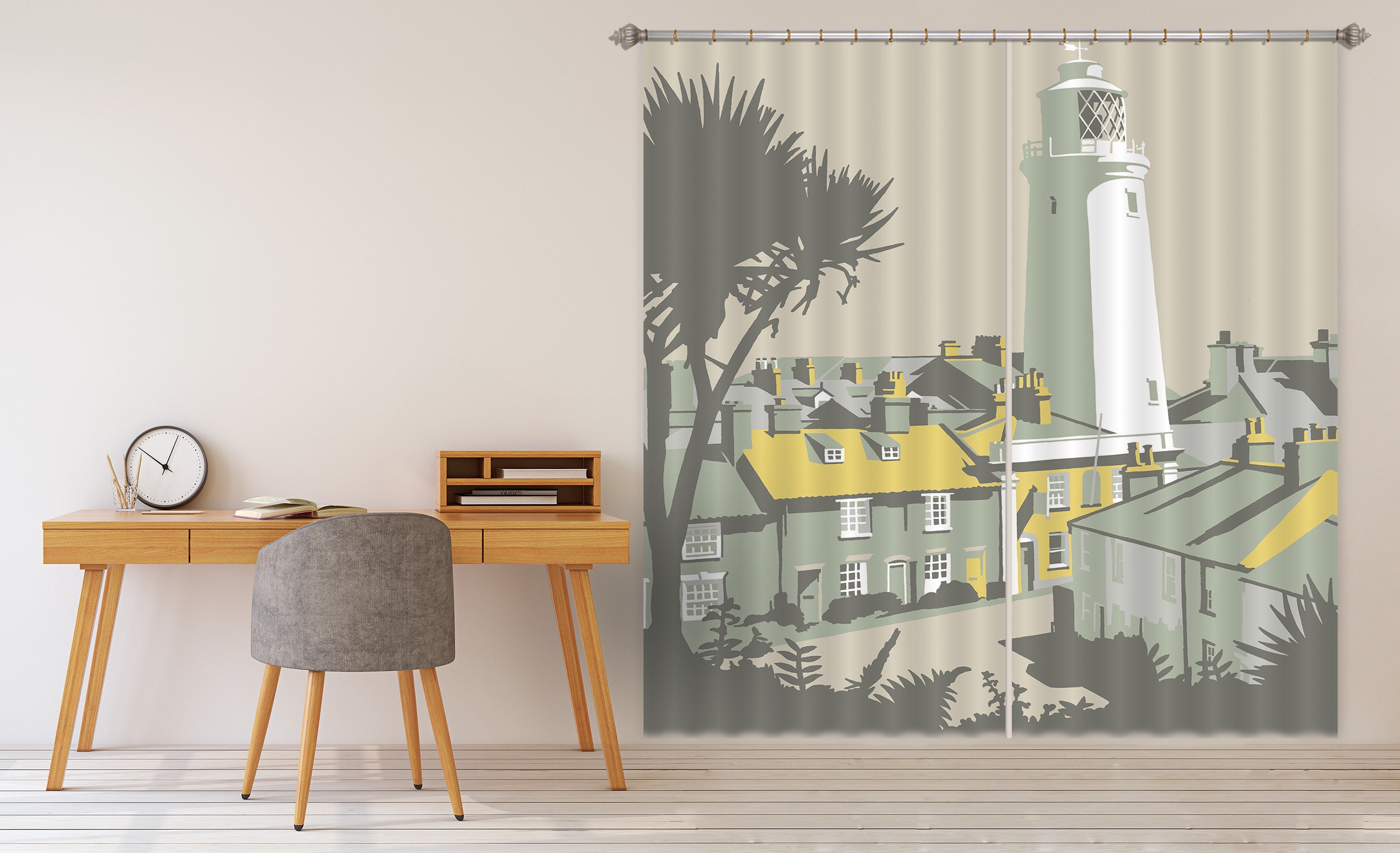 3D Sole Bay Inn 148 Steve Read Curtain Curtains Drapes