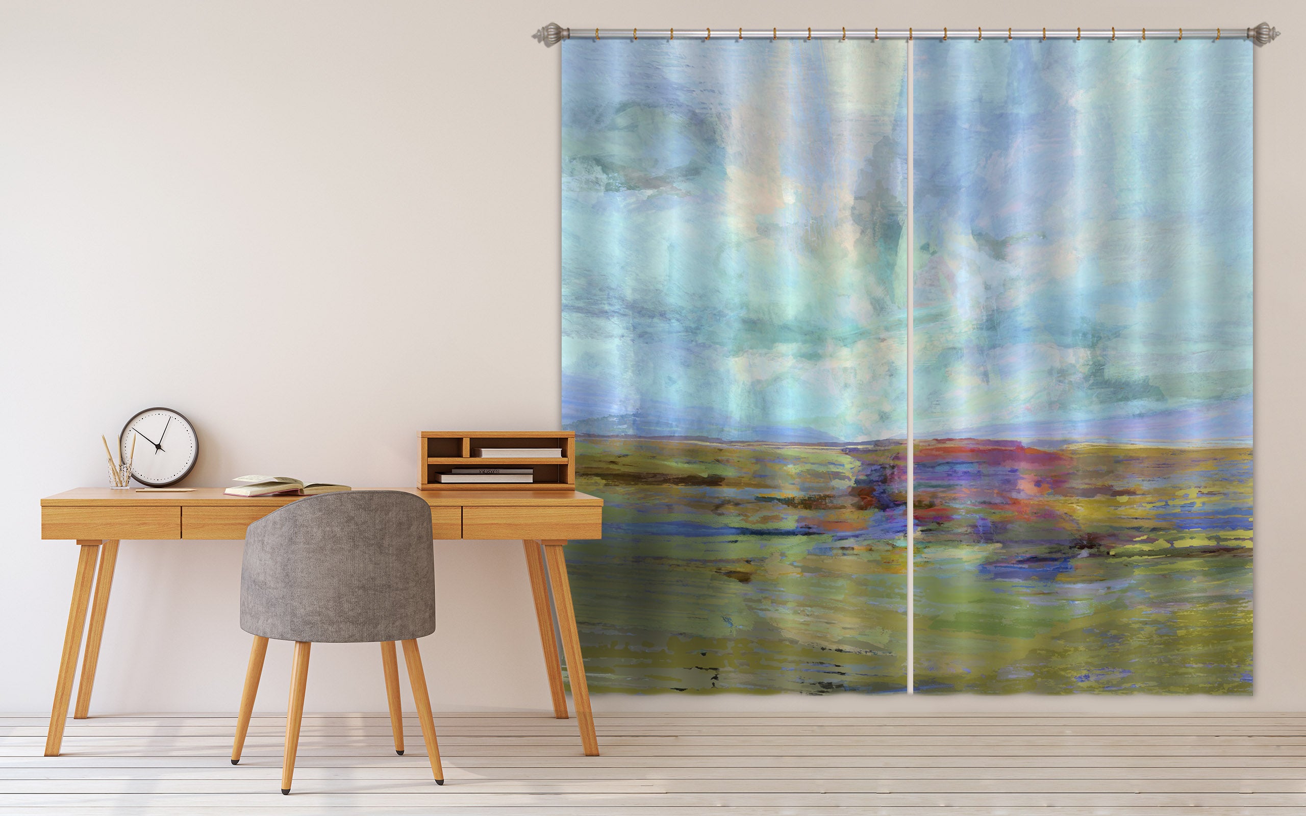 3D Green Grassland 056 Michael Tienhaara Curtain Curtains Drapes