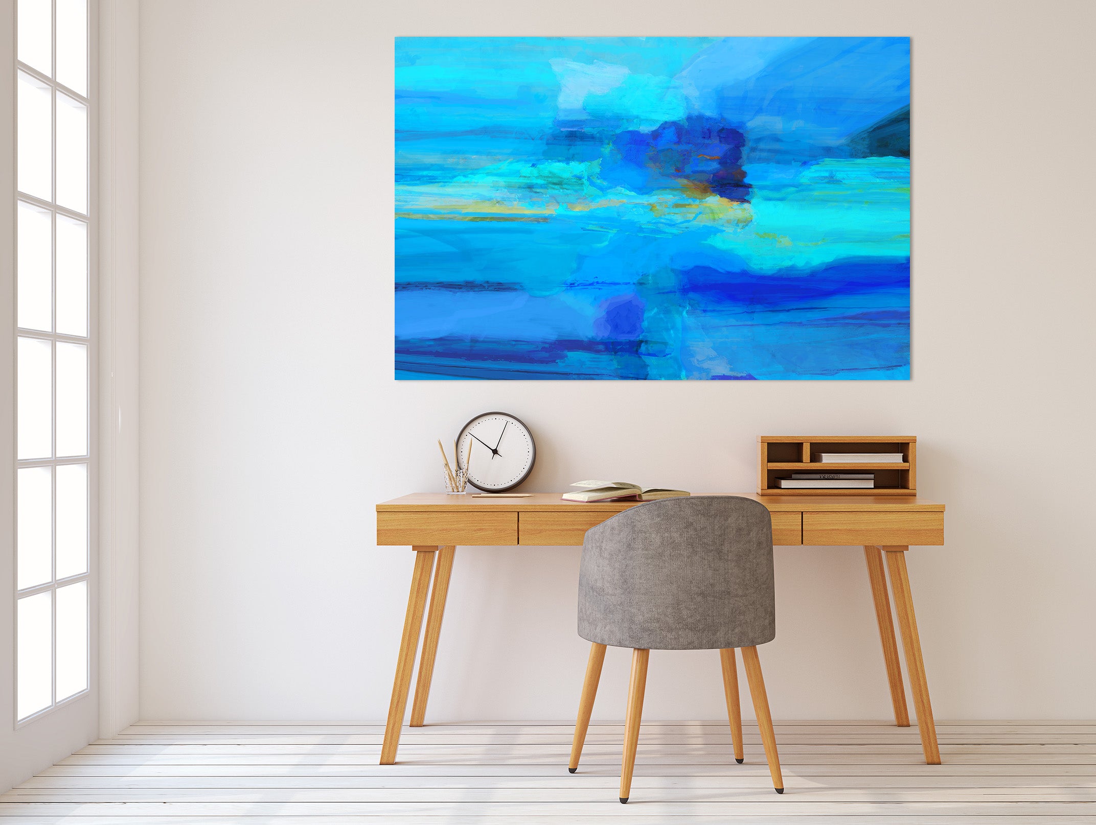 3D Blue Graffiti 014 Michael Tienhaara Wall Sticker