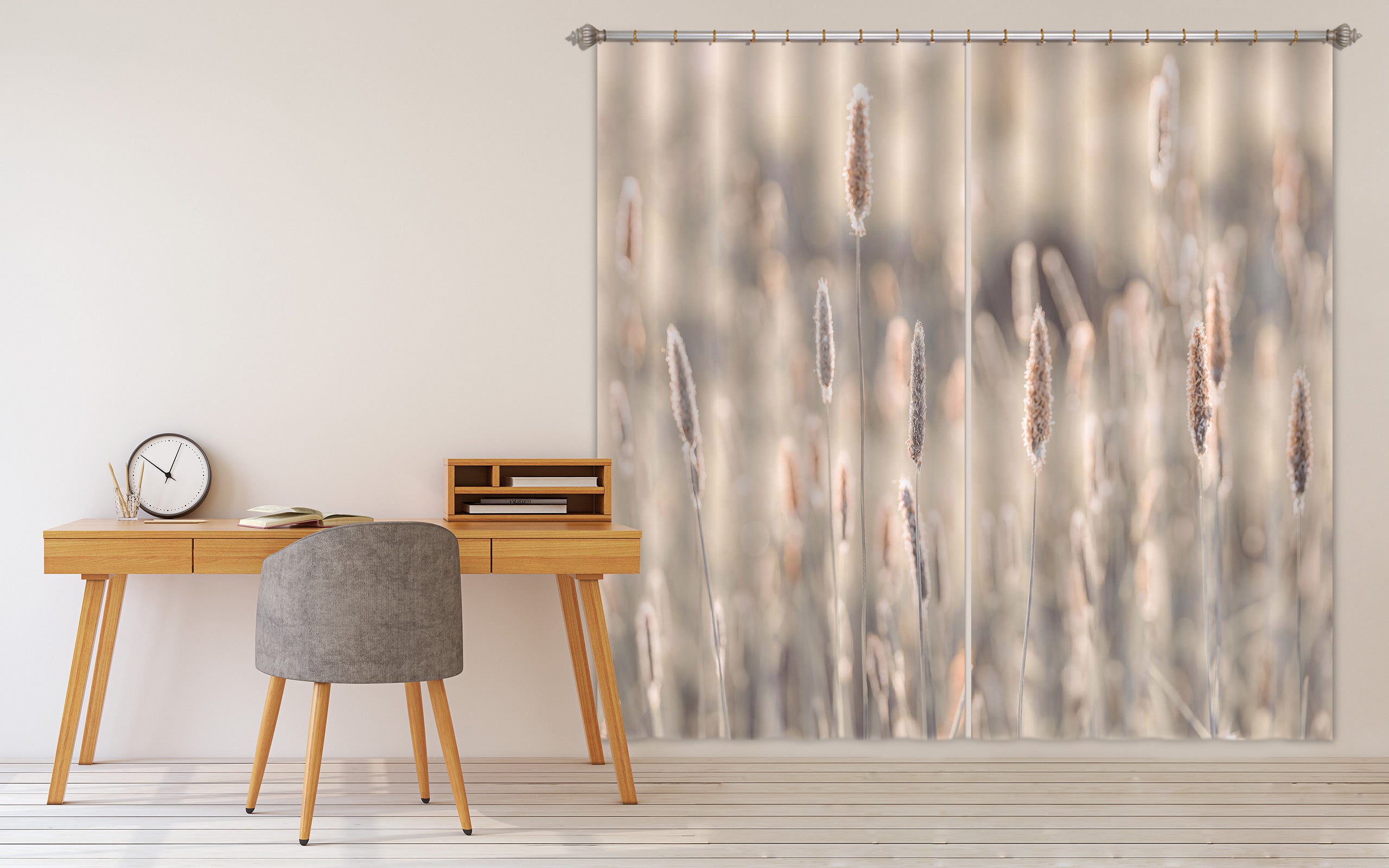 3D Hazy Grass 6343 Assaf Frank Curtain Curtains Drapes