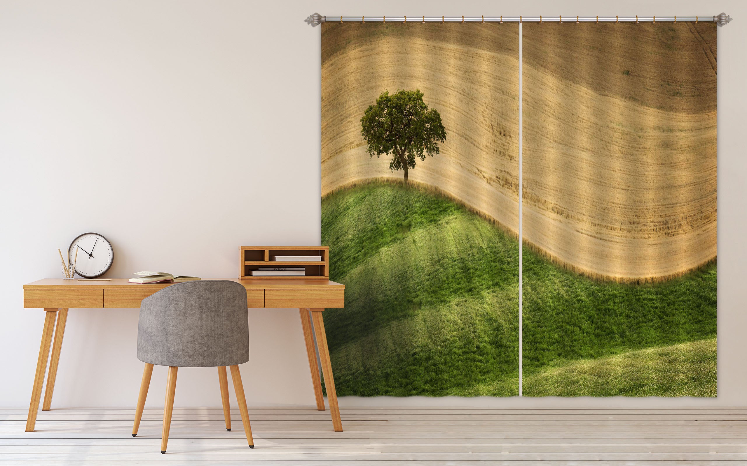 3D Sandy Grassland 164 Marco Carmassi Curtain Curtains Drapes