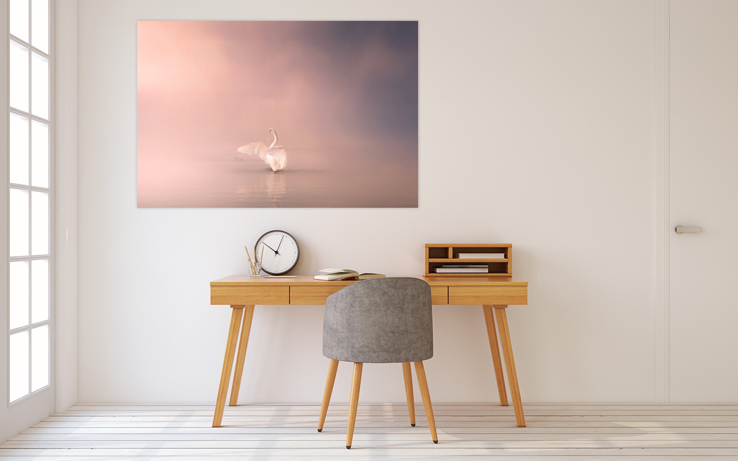 3D Swan Fog 123 Animal Wall Stickers Wallpaper AJ Wallpaper 2