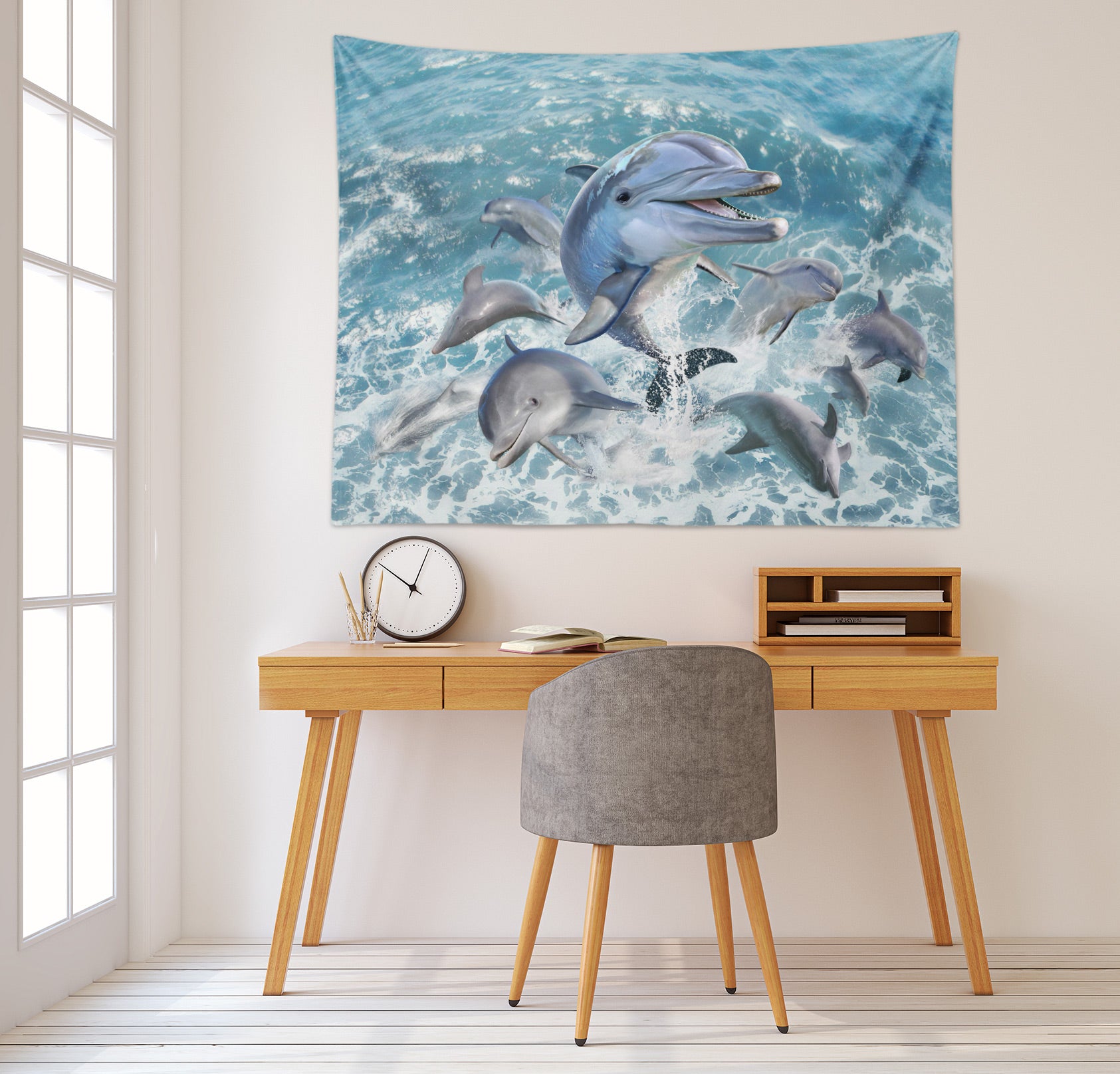 3D Dolphin 111127 Jerry LoFaro Tapestry Hanging Cloth Hang