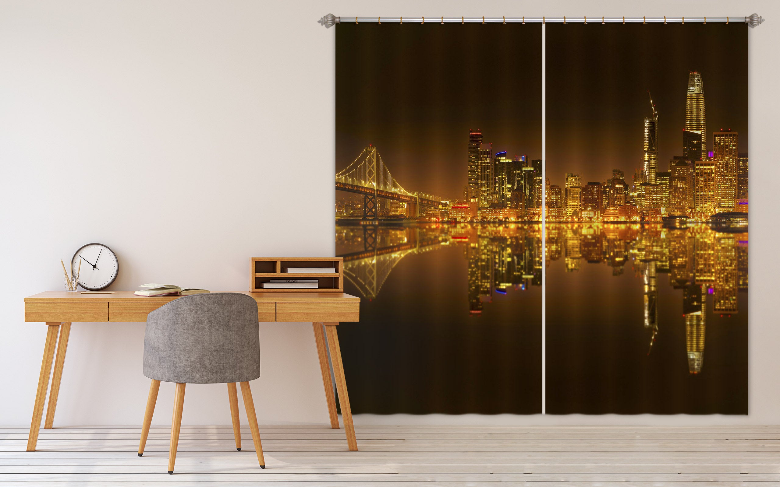 3D Golden City 181 Marco Carmassi Curtain Curtains Drapes