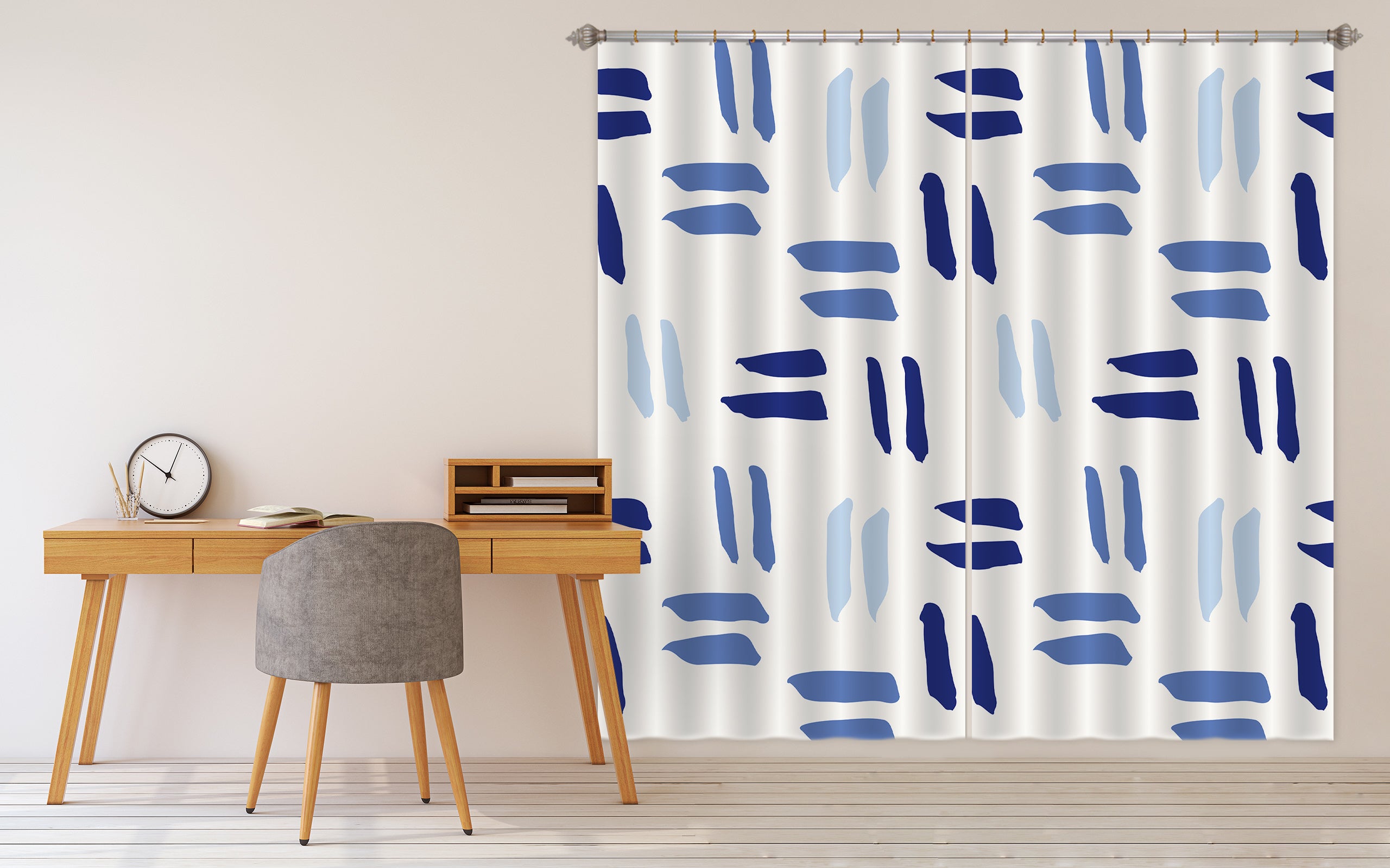 3D Blue Equal Sign 111119 Kashmira Jayaprakash Curtain Curtains Drapes