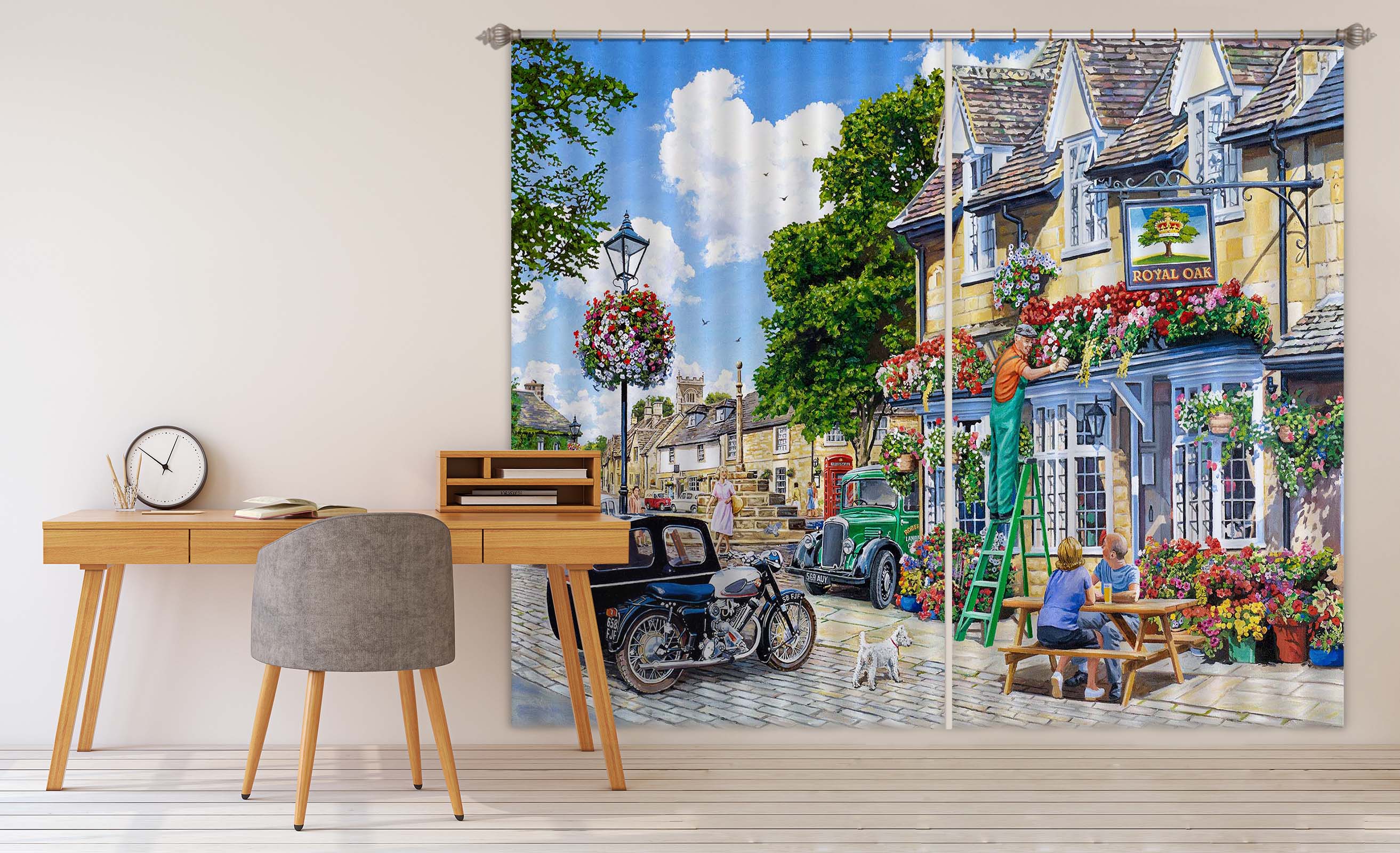 3D The Royal Oak 107 Trevor Mitchell Curtain Curtains Drapes