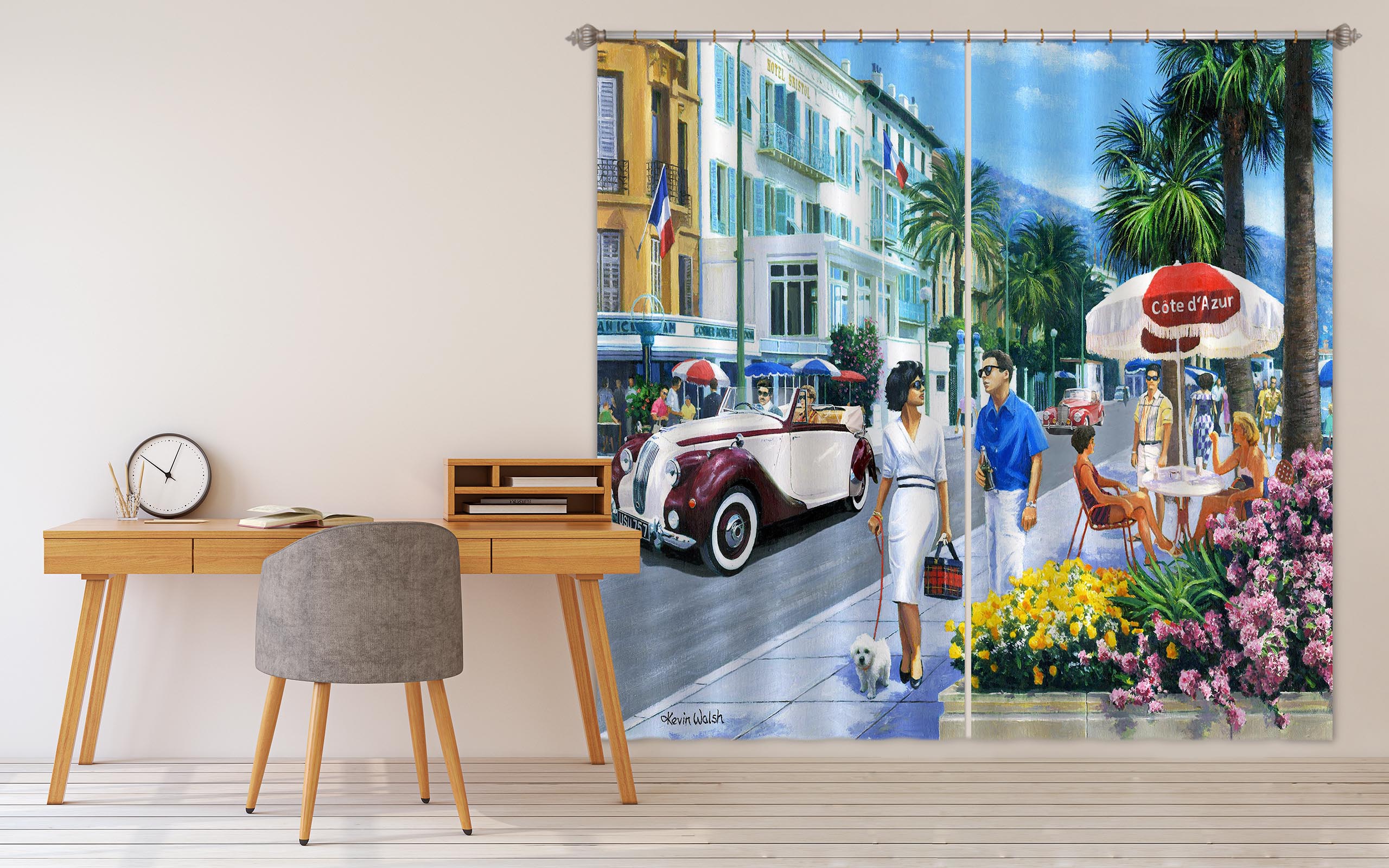 3D Road Garden 155 Kevin Walsh Curtain Curtains Drapes