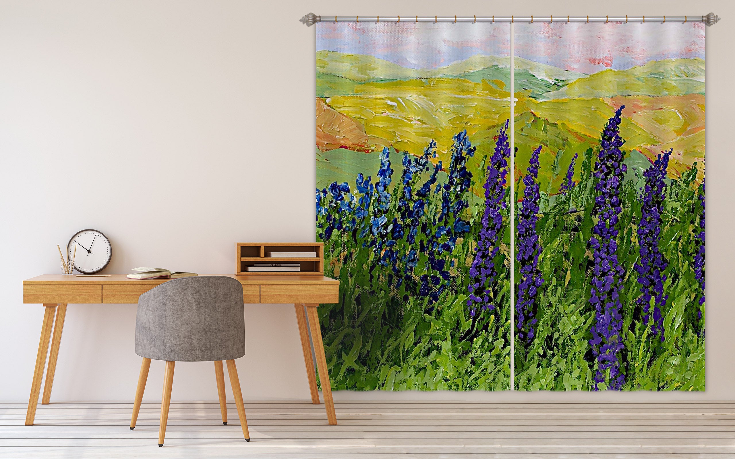 3D Prairie Wildflower 152 Allan P. Friedlander Curtain Curtains Drapes