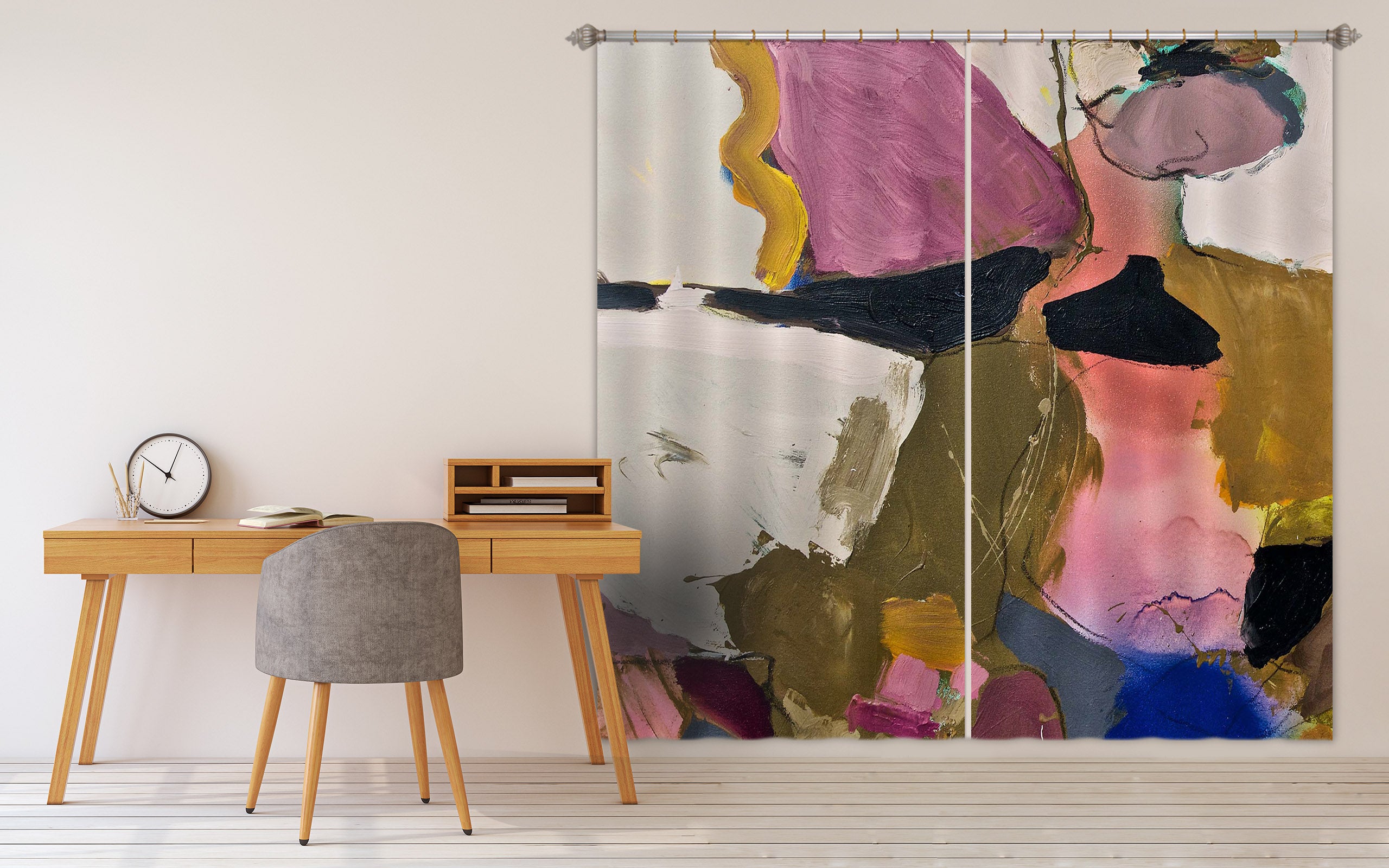 3D Color Graffiti 295 Allan P. Friedlander Curtain Curtains Drapes