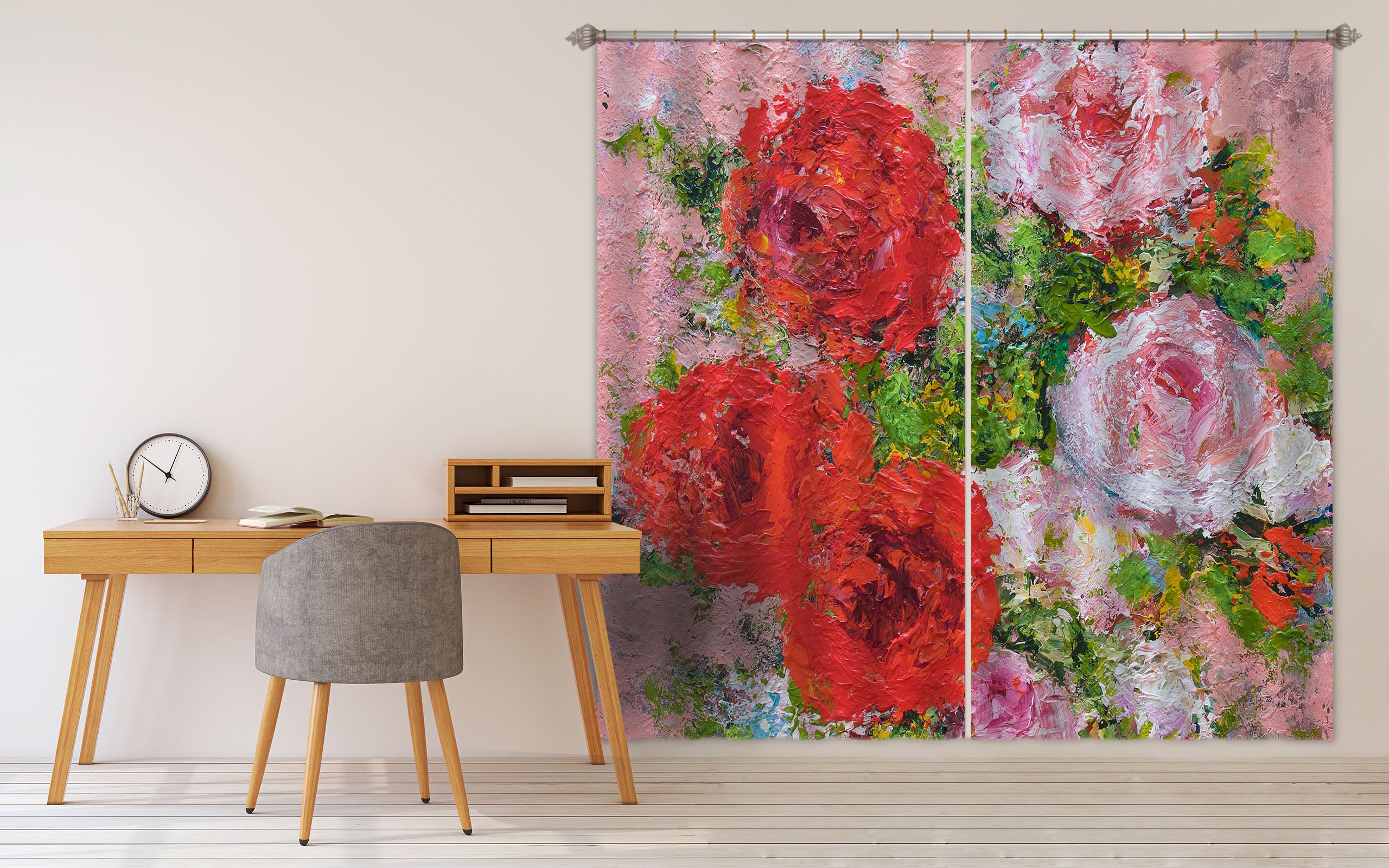 3D Color Rose 212 Allan P. Friedlander Curtain Curtains Drapes