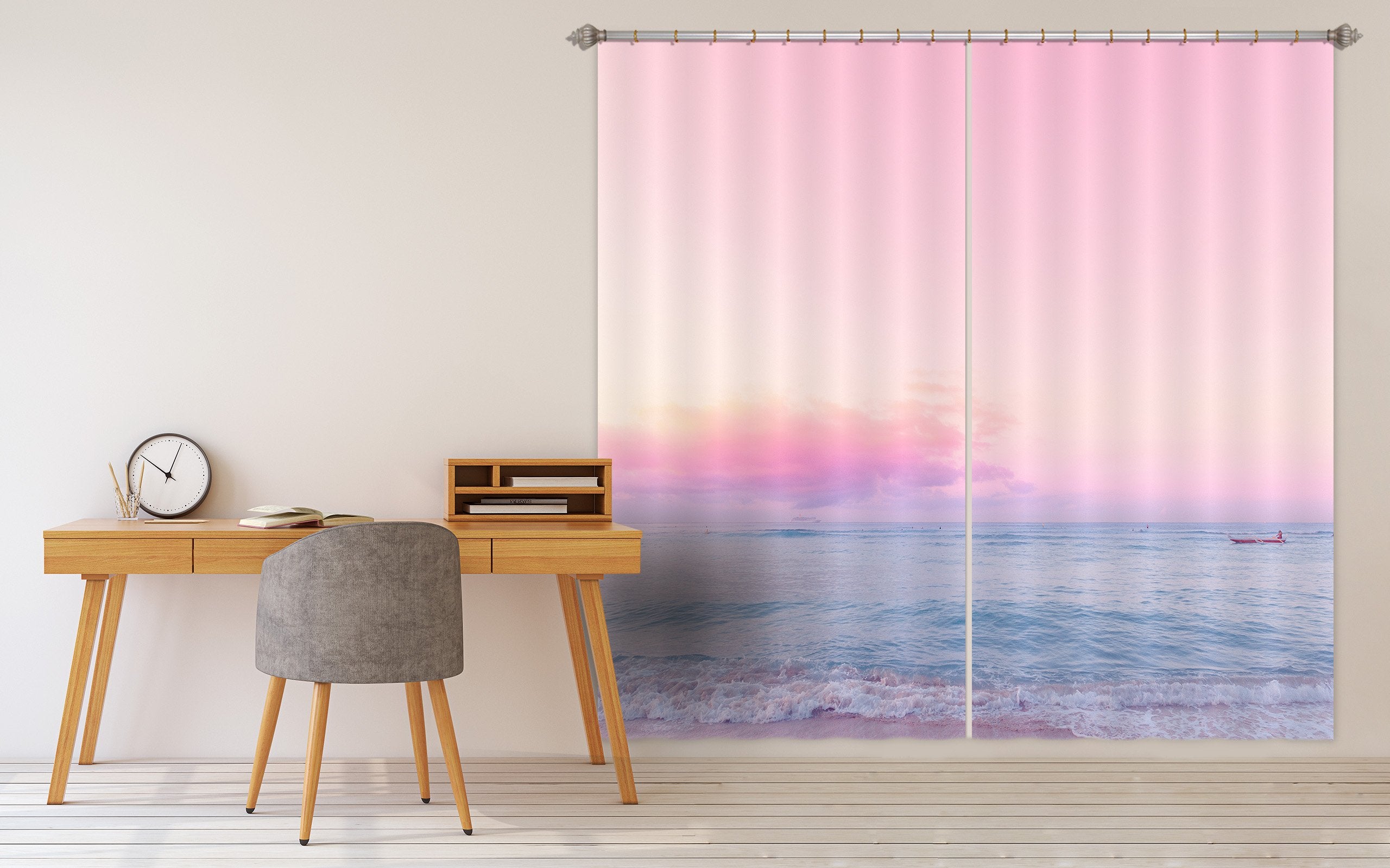 3D Beautiful Sea 046 Noirblanc777 Curtain Curtains Drapes Wallpaper AJ Wallpaper