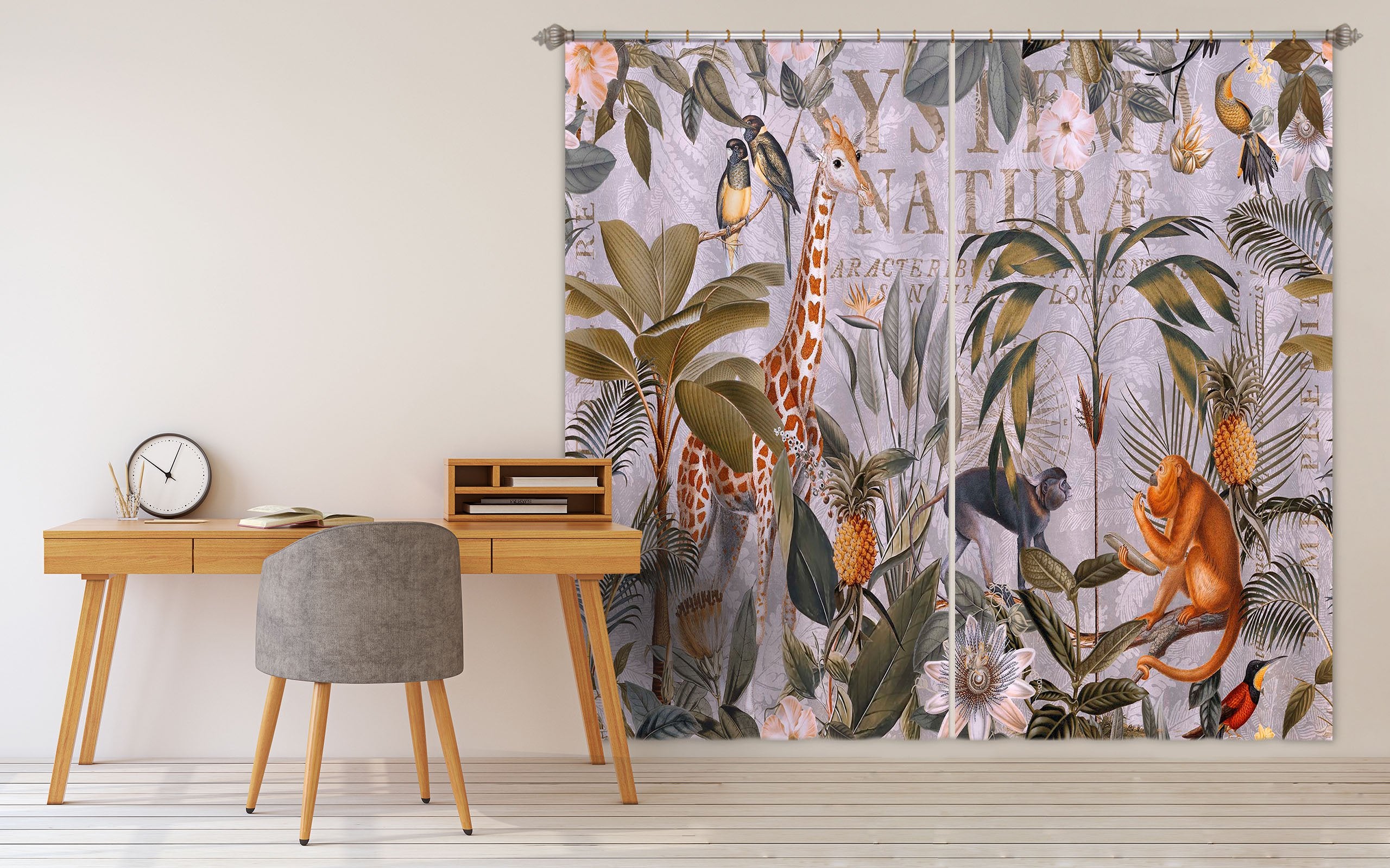 3D Animal Home 078 Andrea haase Curtain Curtains Drapes Wallpaper AJ Wallpaper