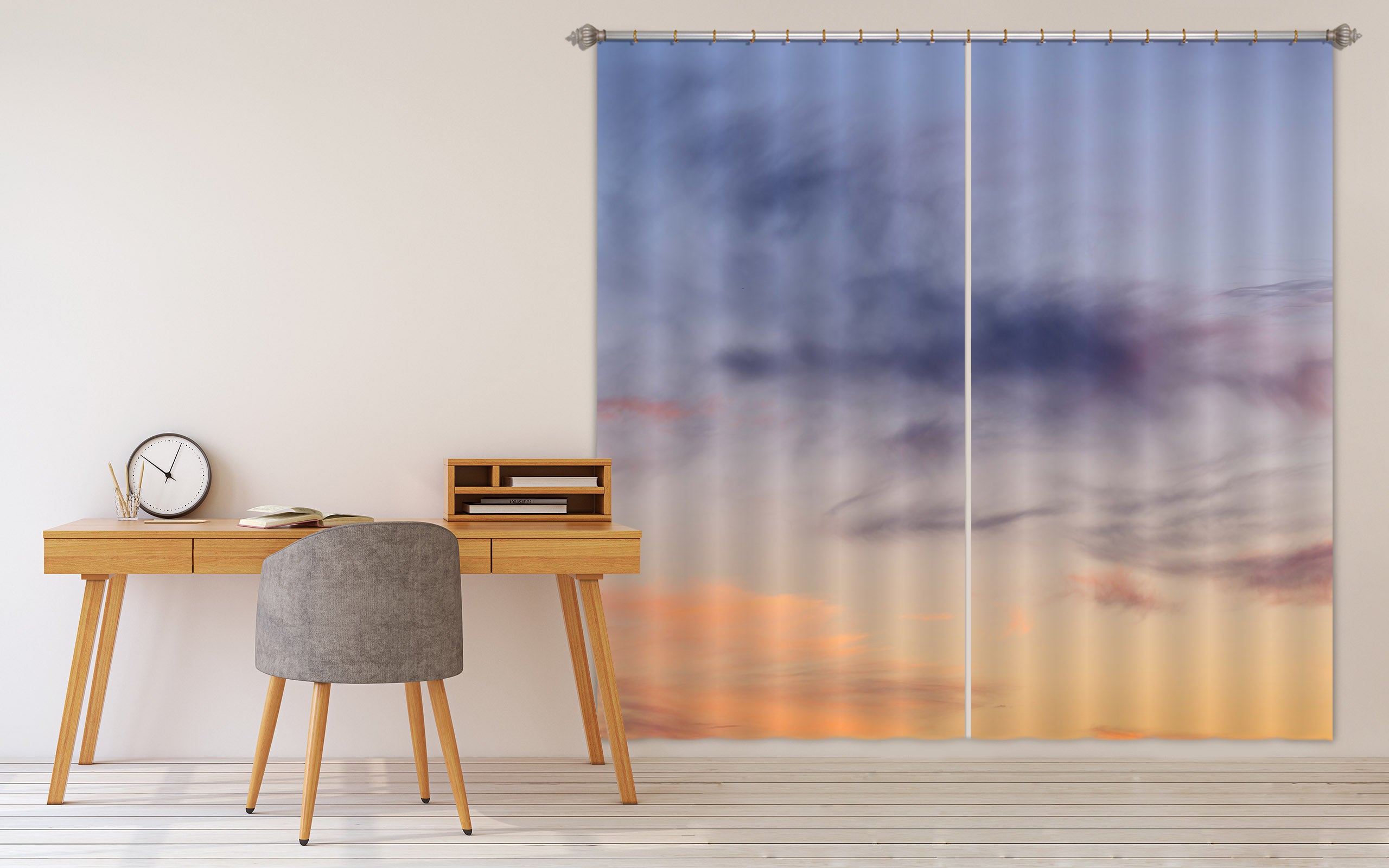 3D Beautiful Clouds 6406 Assaf Frank Curtain Curtains Drapes