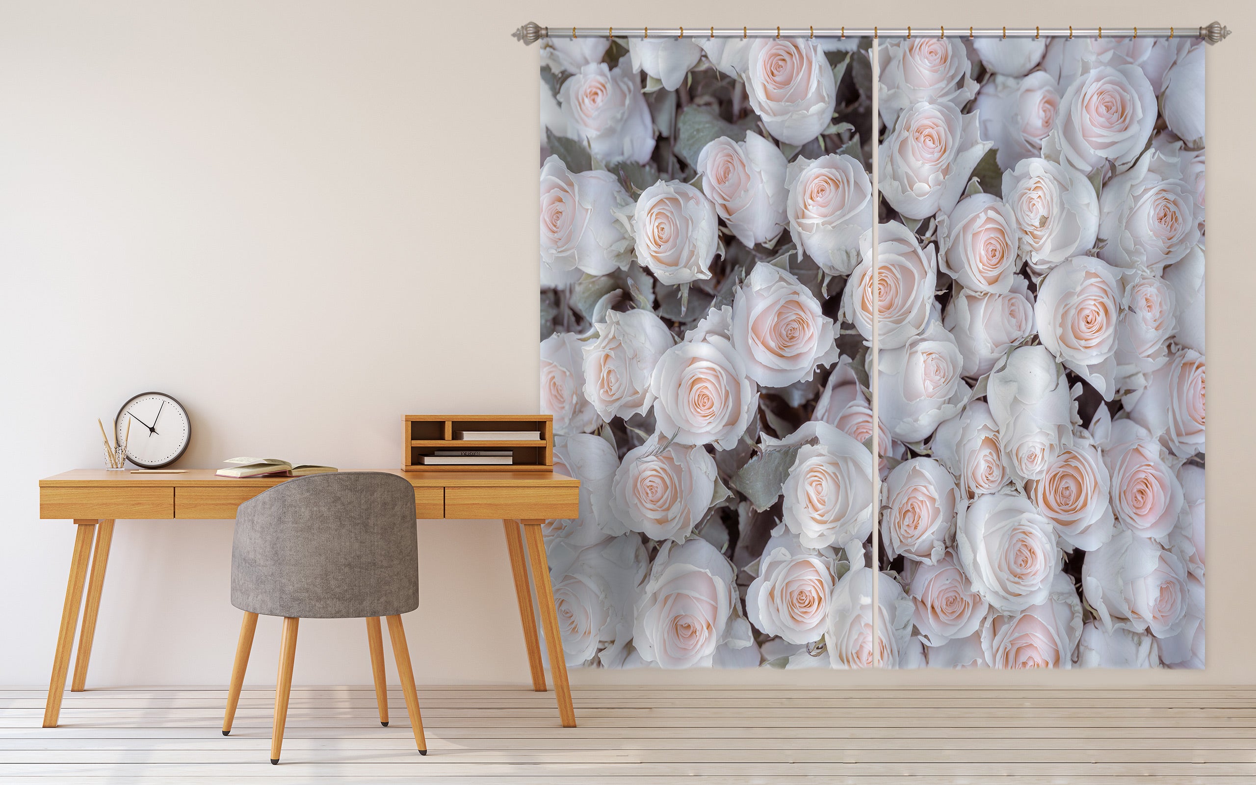 3D Rose Bouquet 6571 Assaf Frank Curtain Curtains Drapes