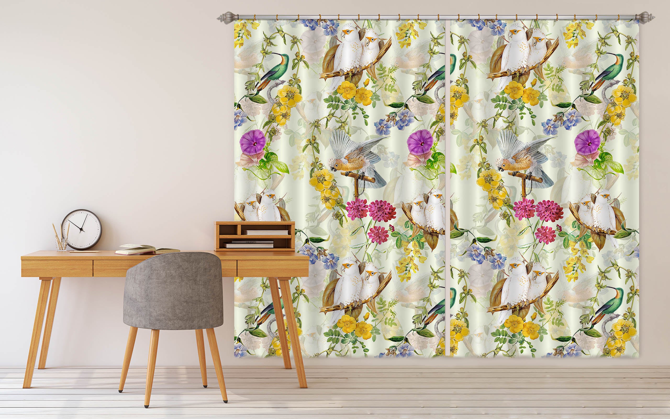3D Cute Flowers 109 Uta Naumann Curtain Curtains Drapes