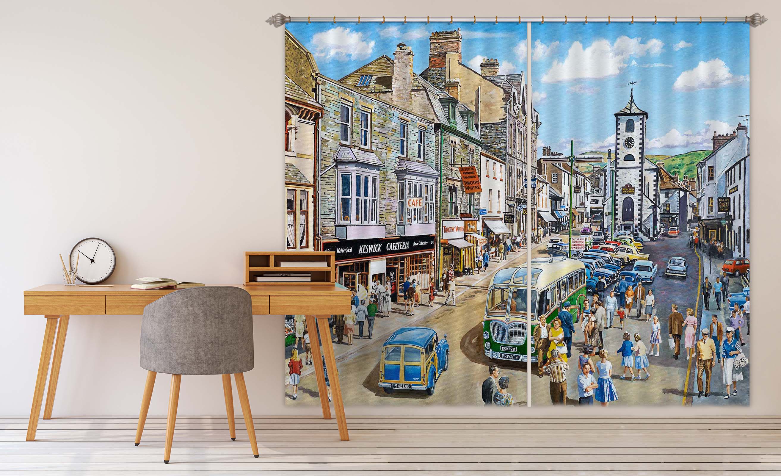 3D Keswick Cumbria 073 Trevor Mitchell Curtain Curtains Drapes