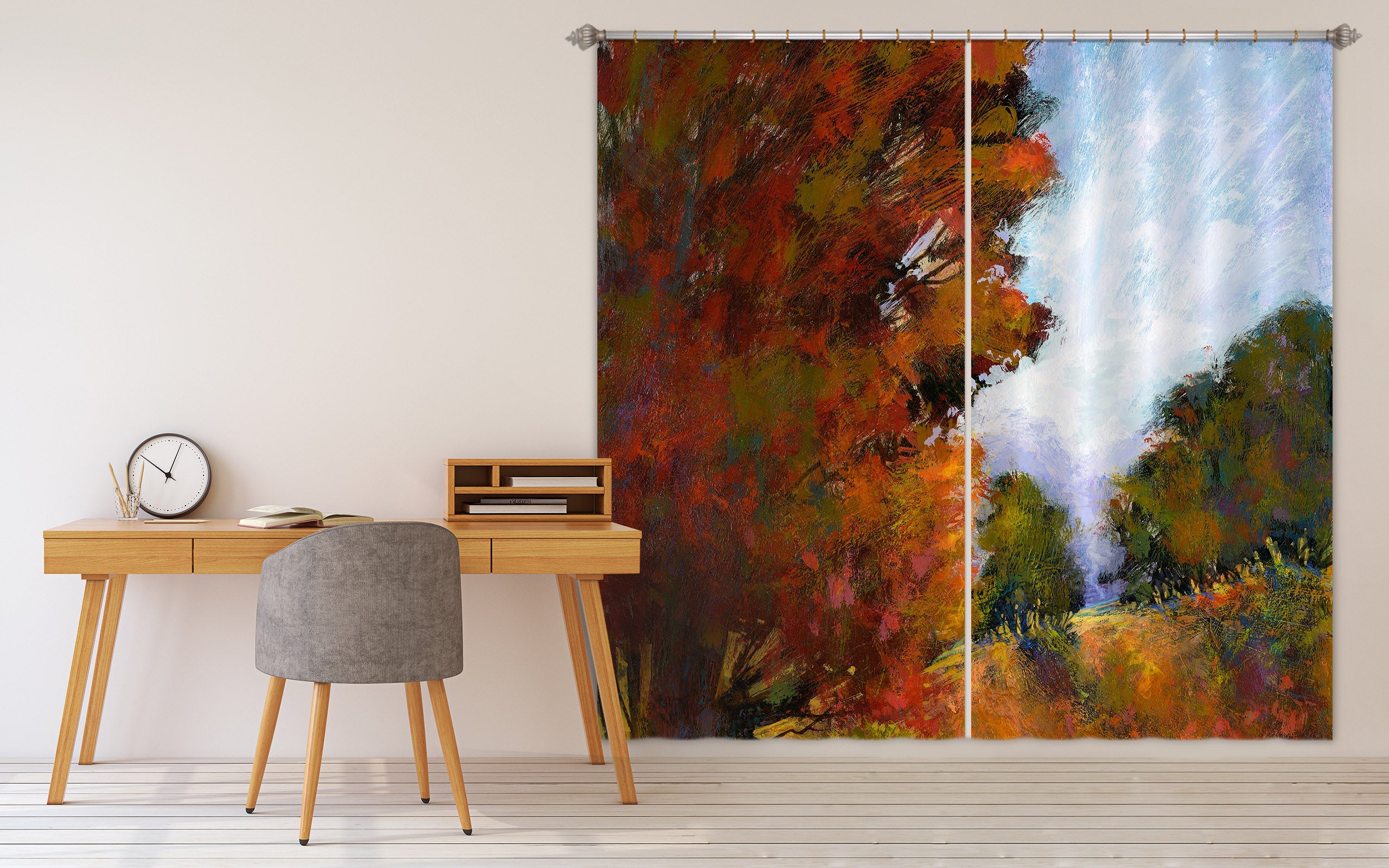 3D Red Maple 211 Michael Tienhaara Curtain Curtains Drapes