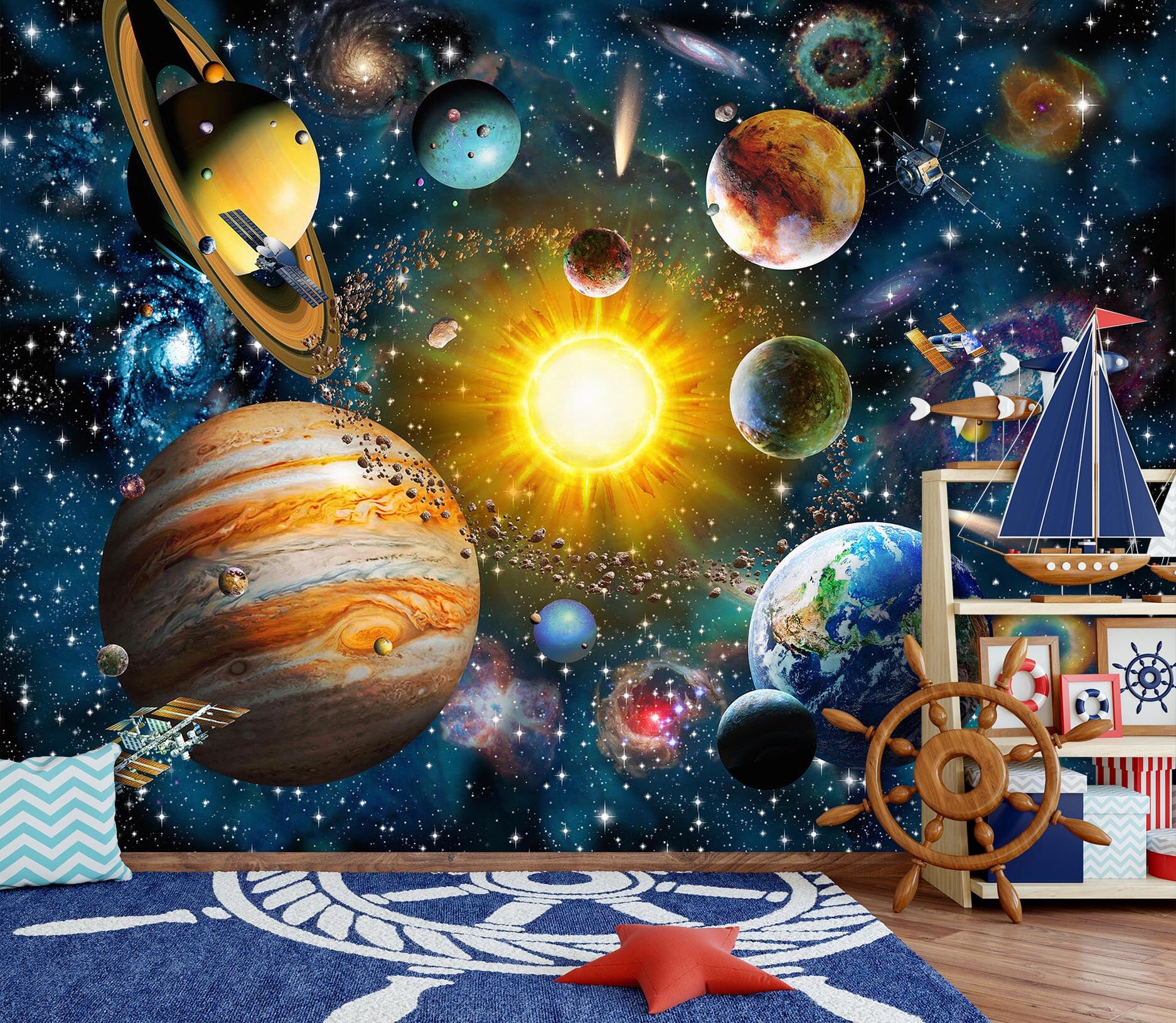 3D Galaxy Planet 115 Wall Murals Wallpaper AJ Wallpaper 2