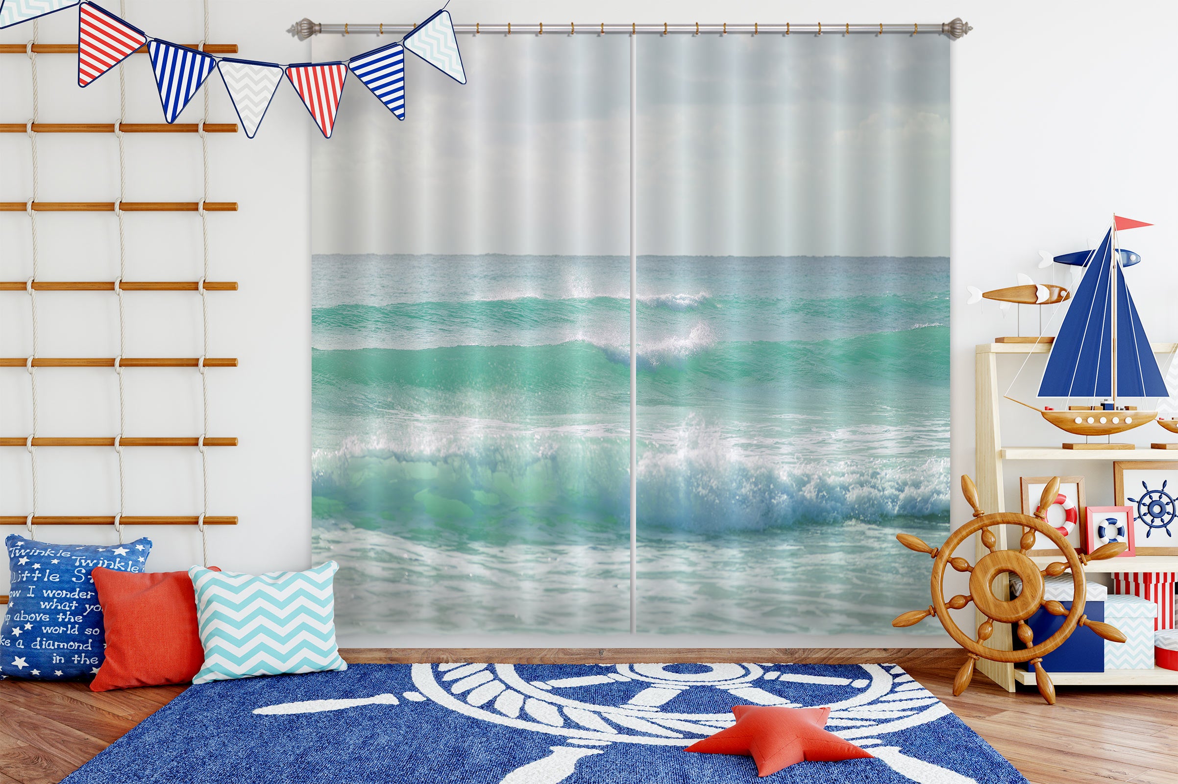 3D Sea Foam 6536 Assaf Frank Curtain Curtains Drapes