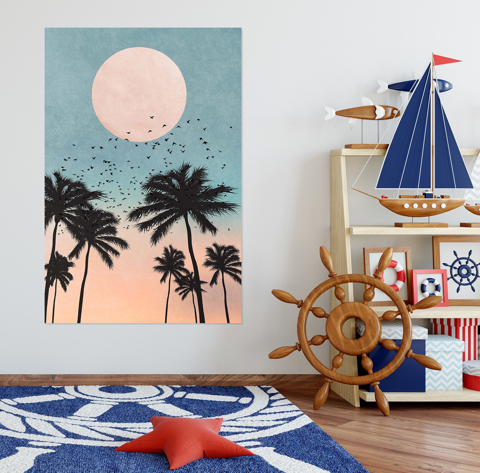 3D Sunrise 024 Boris Draschoff Wall Sticker