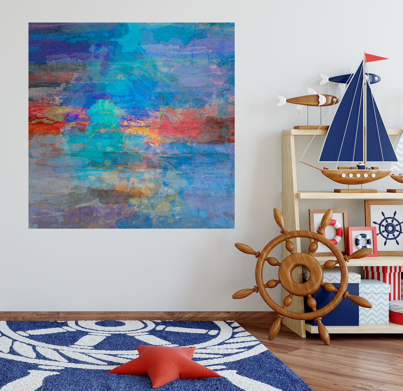 3D Rising Sea 027 Michael Tienhaara Wall Sticker