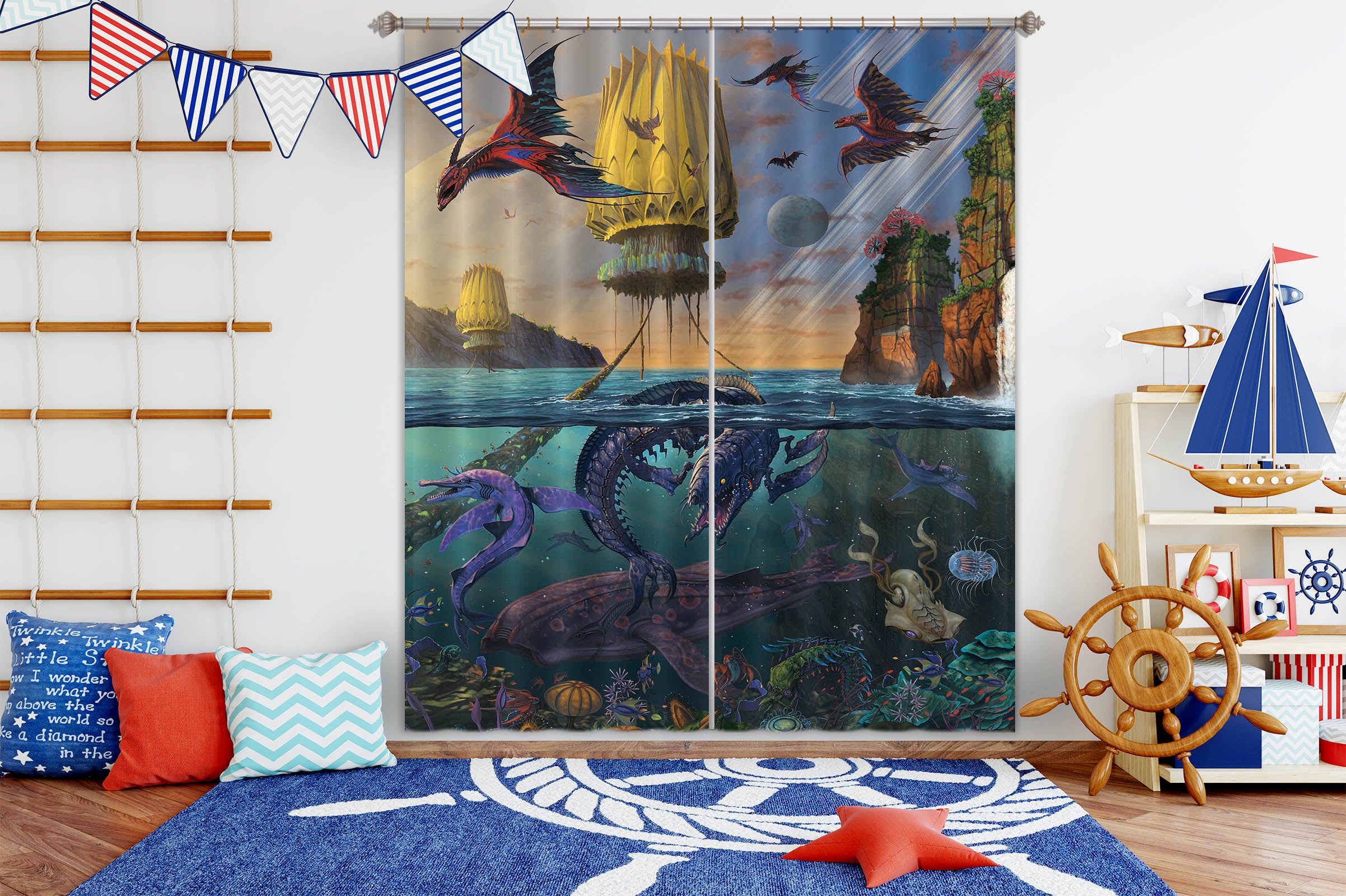 3D Cyris Undiscovered 027 Vincent Hie Curtain Curtains Drapes