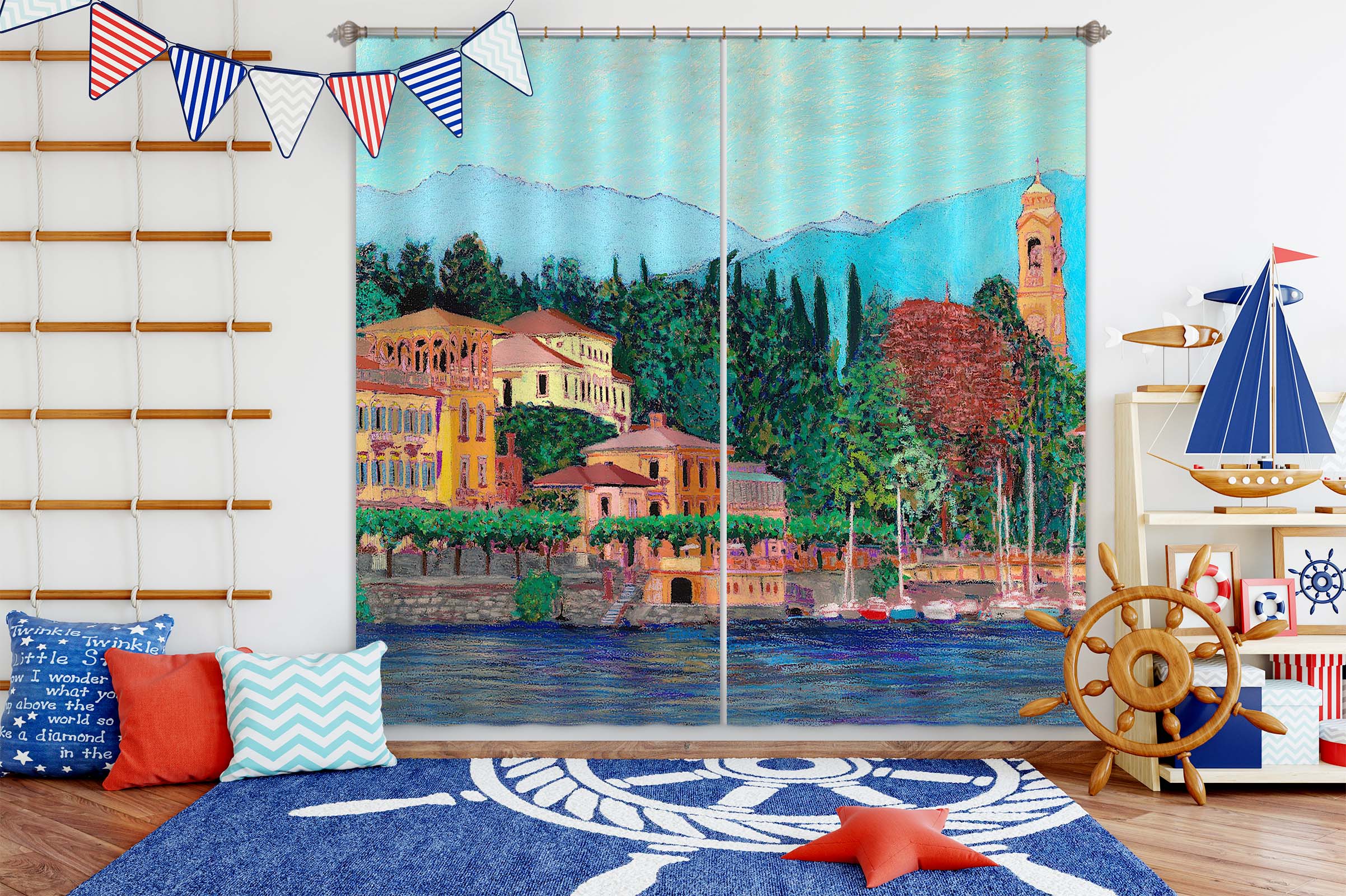 3D Forest Castle 288 Allan P. Friedlander Curtain Curtains Drapes