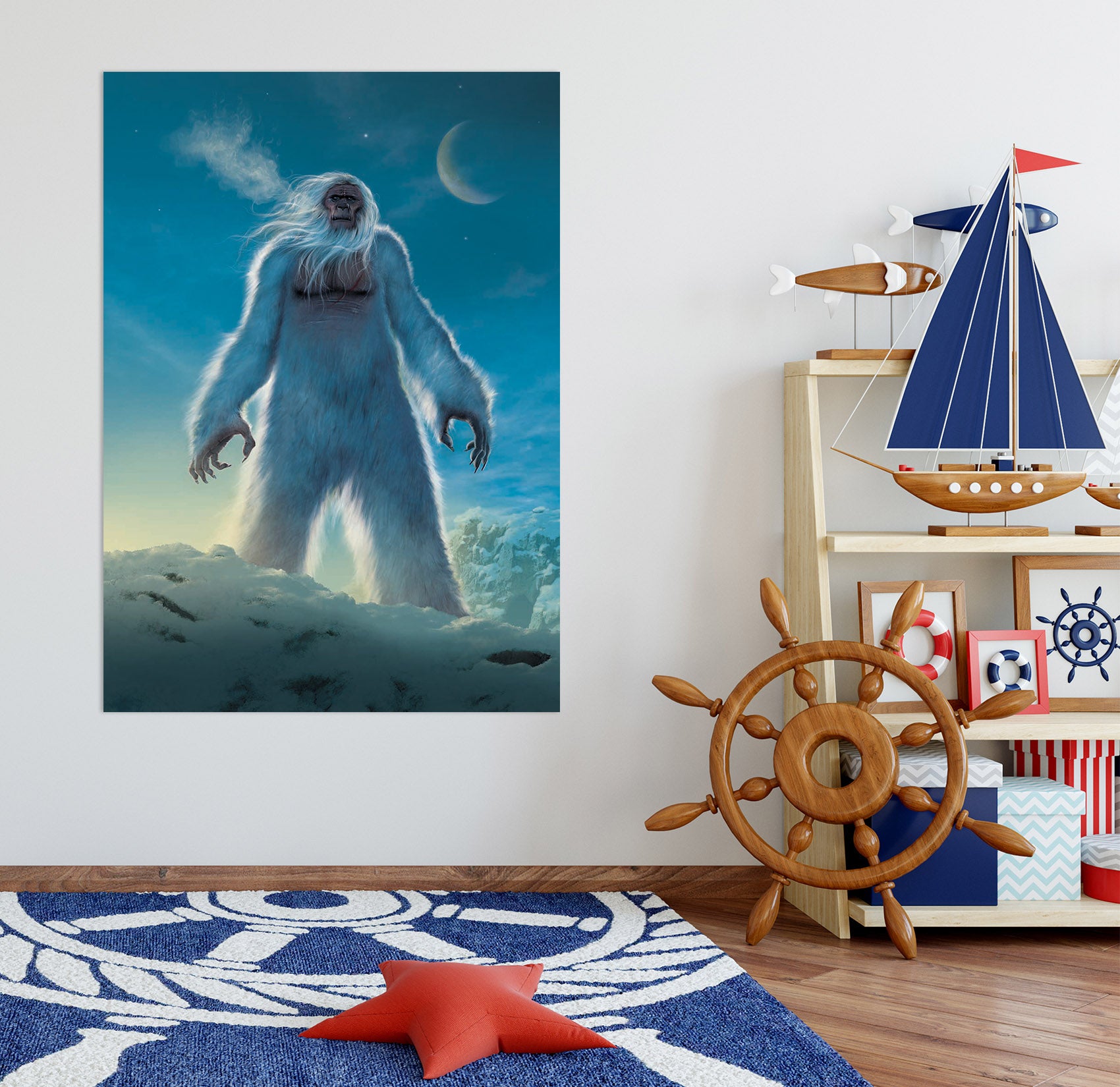 3D Yeti 096 Vincent Hie Wall Sticker
