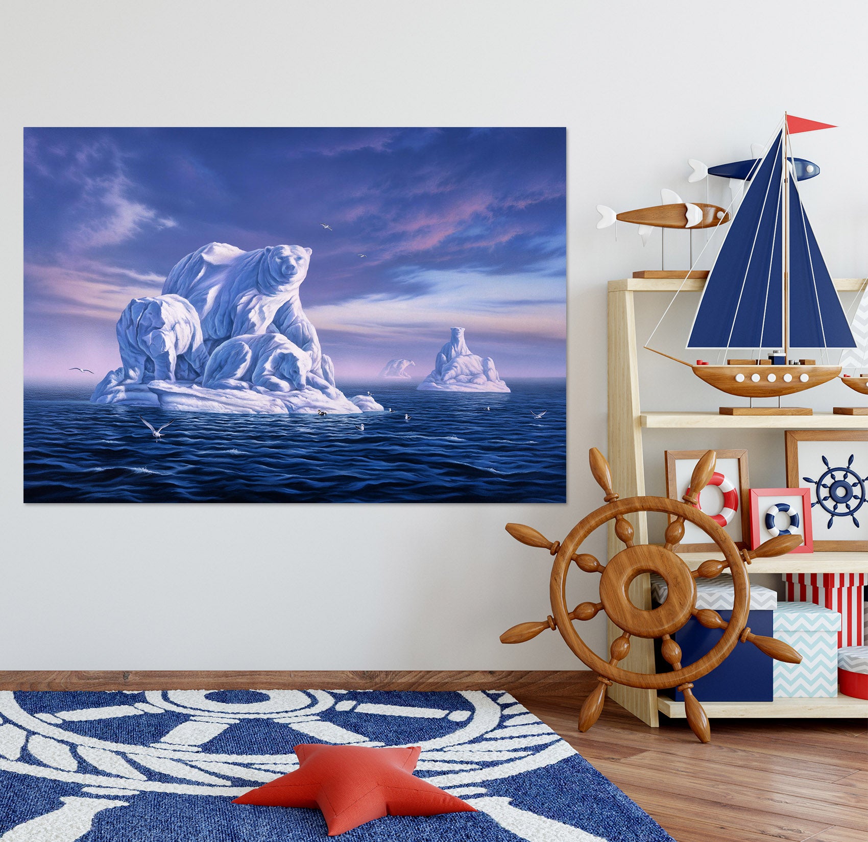 3D Ice Beargs 021 Jerry LoFaro Wall Sticker