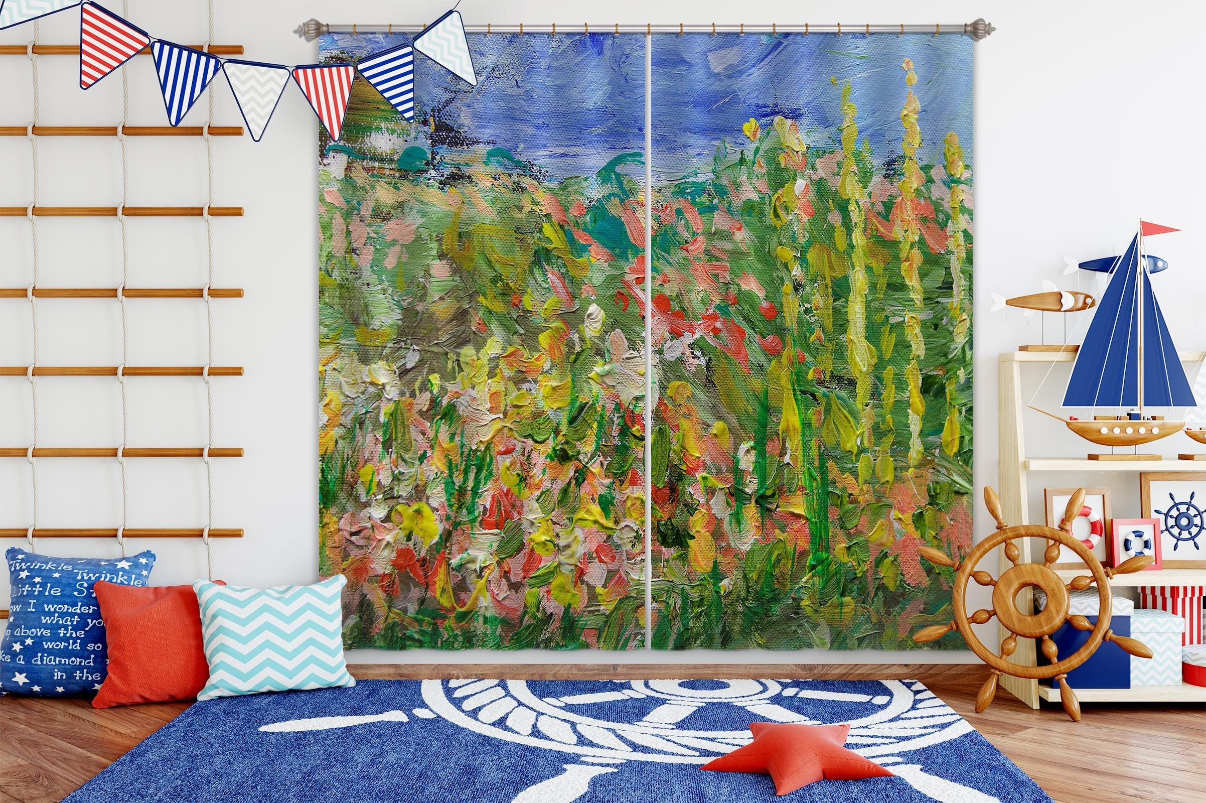 3D Abstract Garden 240 Allan P. Friedlander Curtain Curtains Drapes Wallpaper AJ Wallpaper